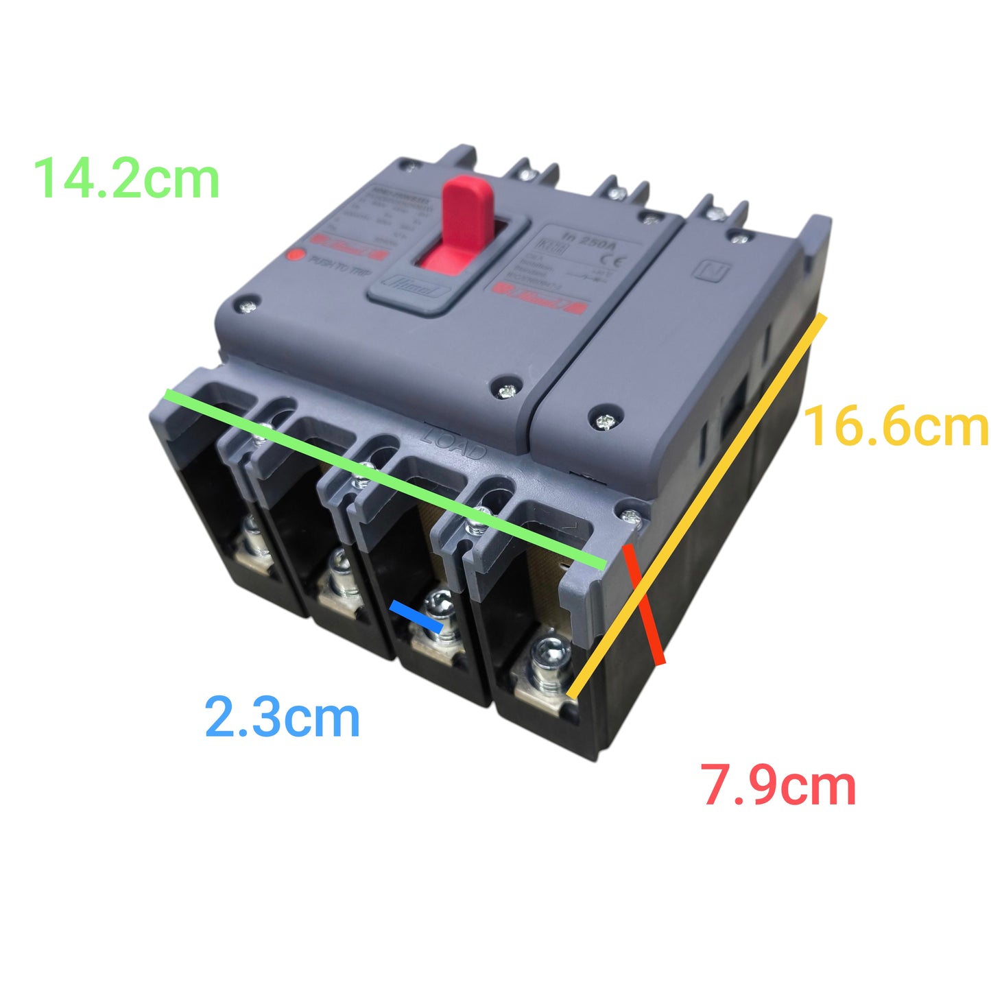 Himel 225A 4 Pole Industrial Circuit Breaker 220V 60KAIC 400V MCCB HDM3250N225B3XX