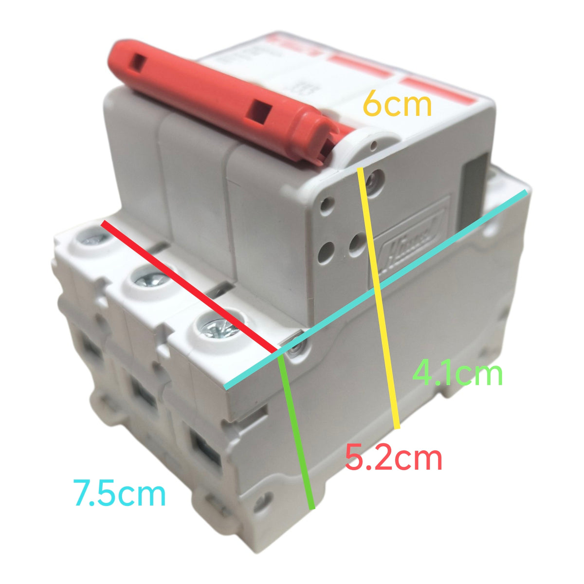 Himel 6A 3 Pole DC Breaker Miniature Circuit Breaker MCB 6KAIC 500V DC HDB3WZ3C6 Electx Electrical Supply