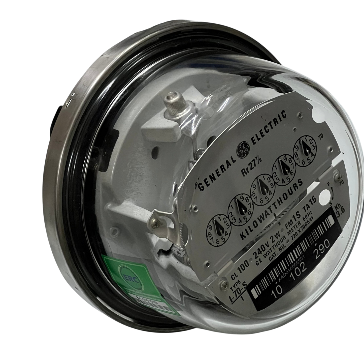 GE I-70-S KWH Meter Analog Type 2 Wire CL100 I70S 4 Jaws