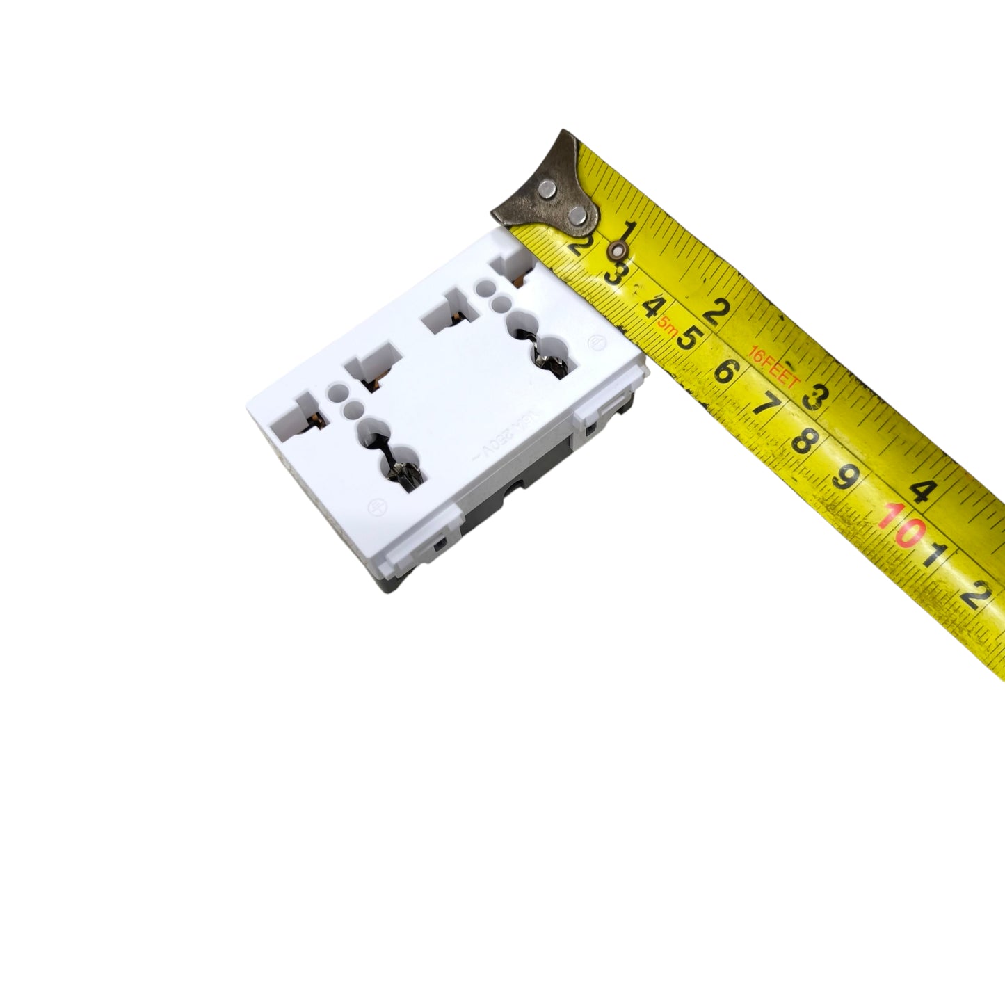 Omni Duplex Universal Outlet with Ground 16A 250V Designer Series Ivory DWU-402I