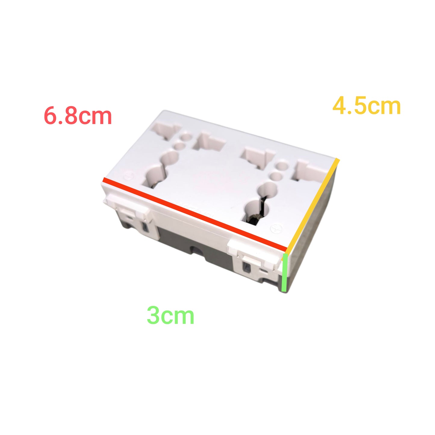 Omni Duplex Universal Outlet with Ground 16A 250V Designer Series Ivory DWU-402I