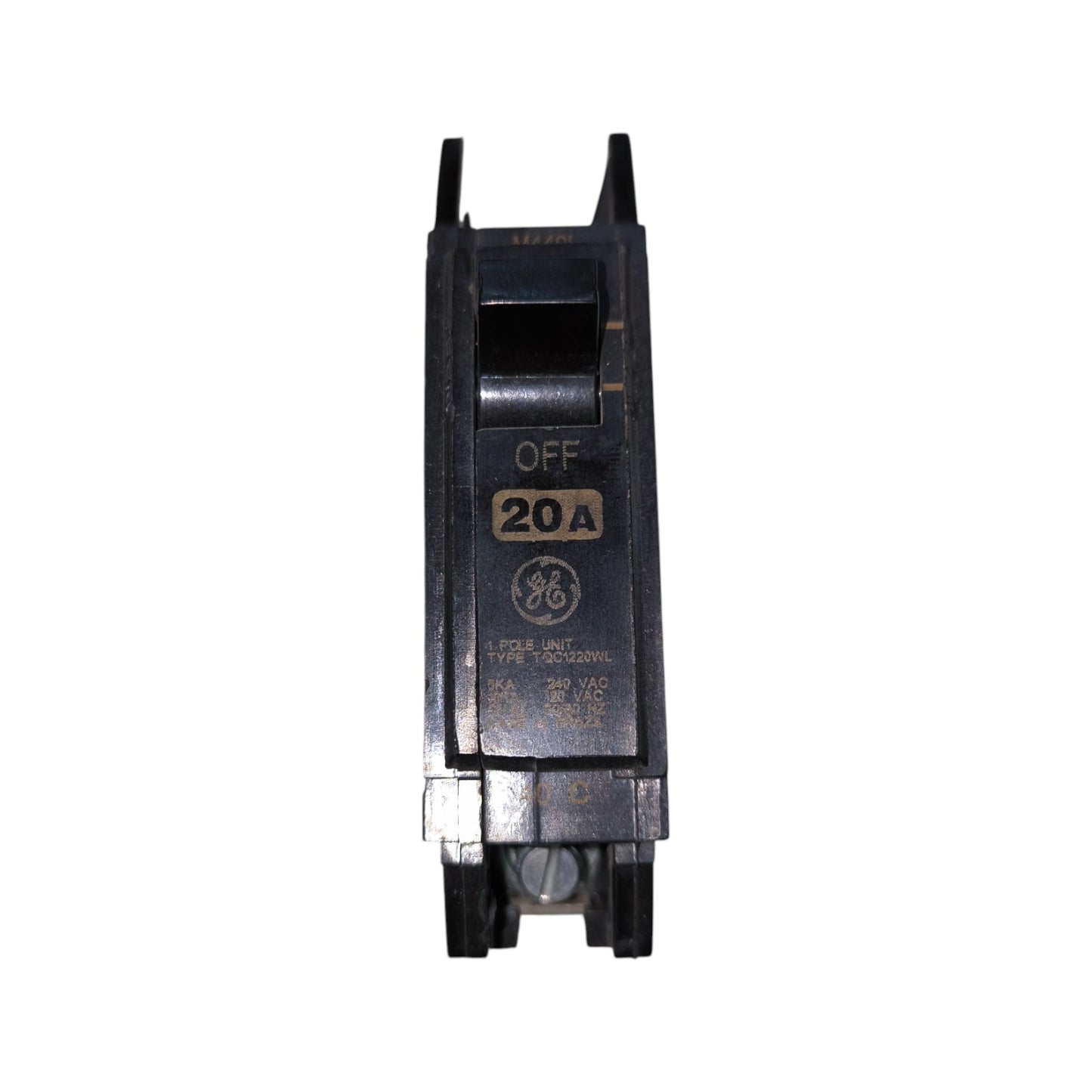 GE 20A 1 Pole TQC 10KAIC 220V Bolt-On TQC1420WL