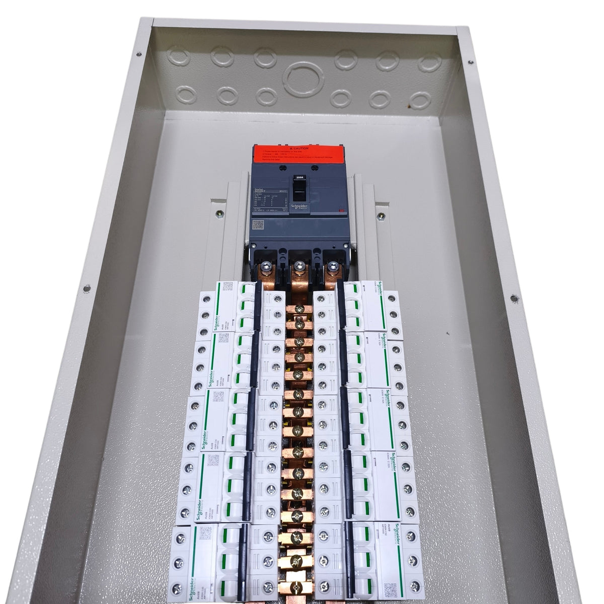 Panel Board Only Schneider Breaker Main EZC250F 250AF 3 Pole MCCB 38 Branches 1 Pole IC60N, 18 Branches 2 Pole, 12 Branches 3 Pole