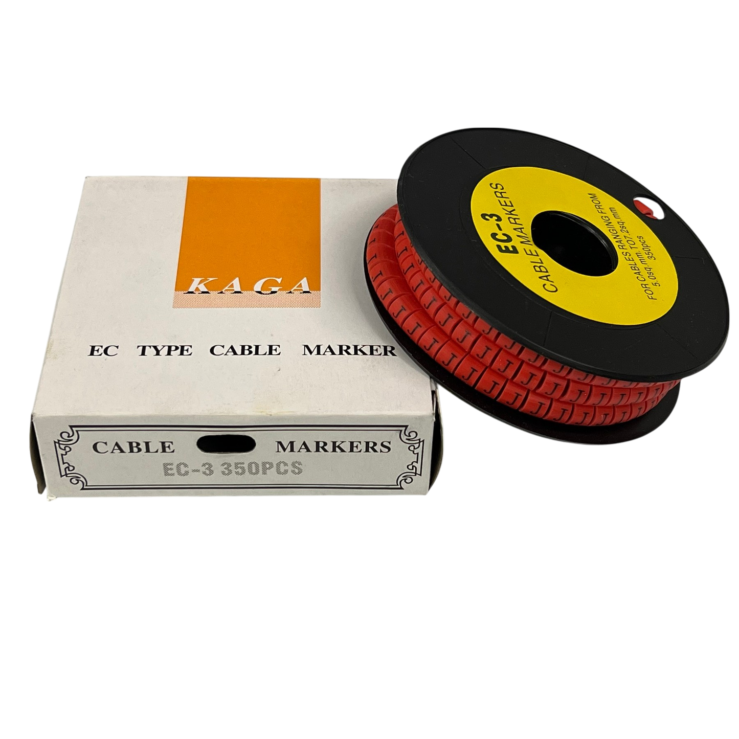 Grippes (J) Cable Marker Red 5.0mm to 7.2mm 350pcs