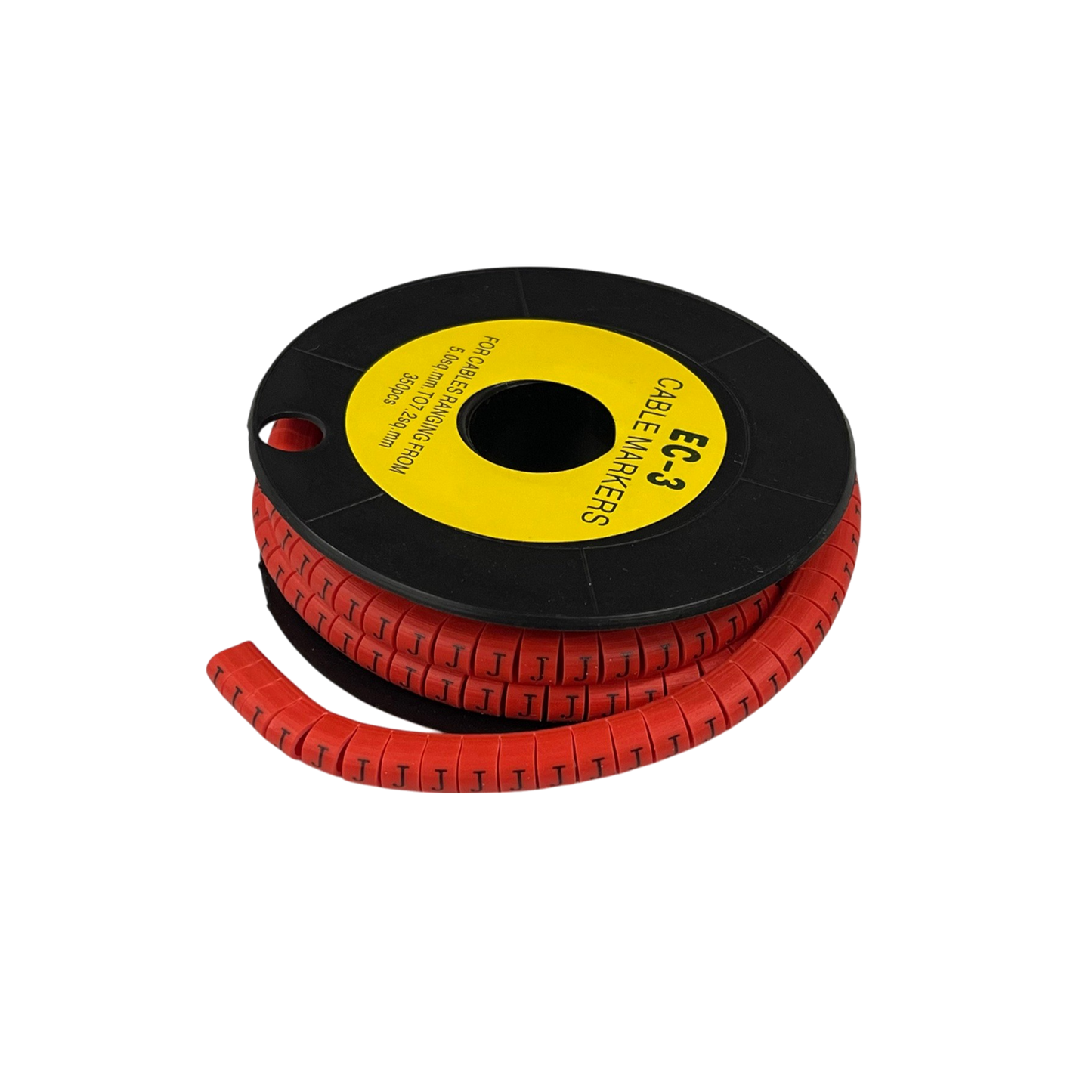 Grippes (J) Cable Marker Red 5.0mm to 7.2mm 350pcs