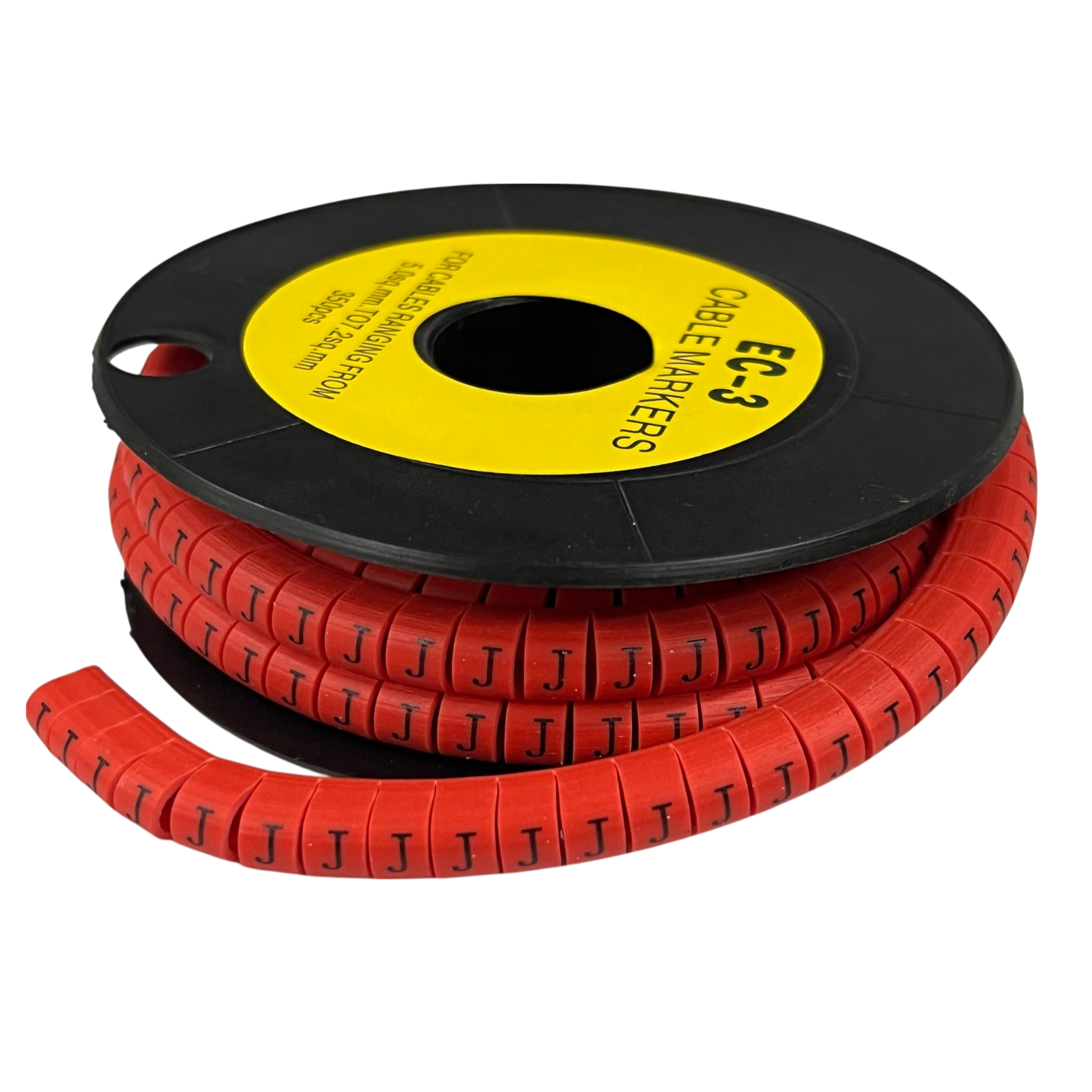 Grippes (J) Cable Marker Red 5.0mm to 7.2mm 350pcs