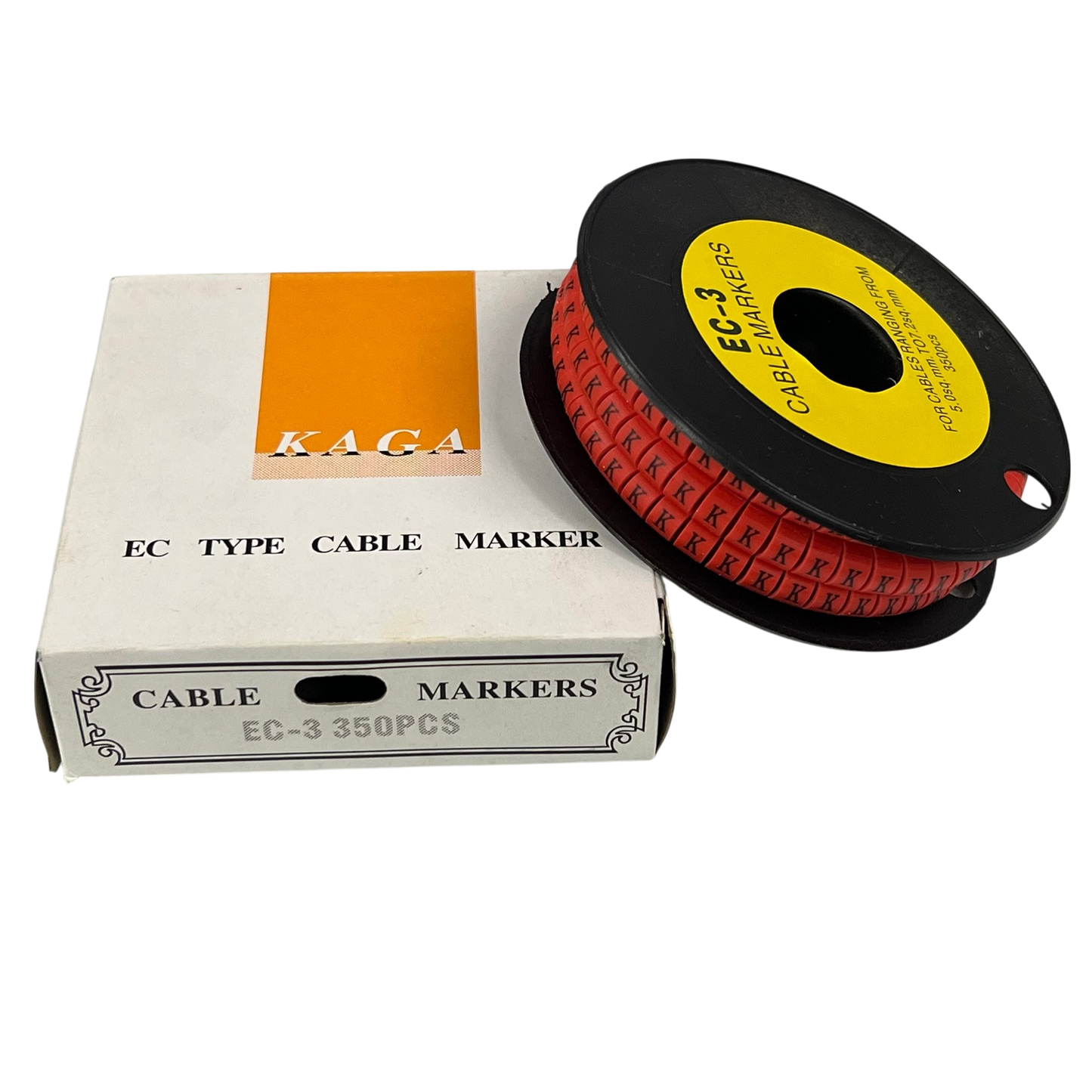 Grippes (K) Cable Marker Red 5.0mm to 7.2mm 350pcs
