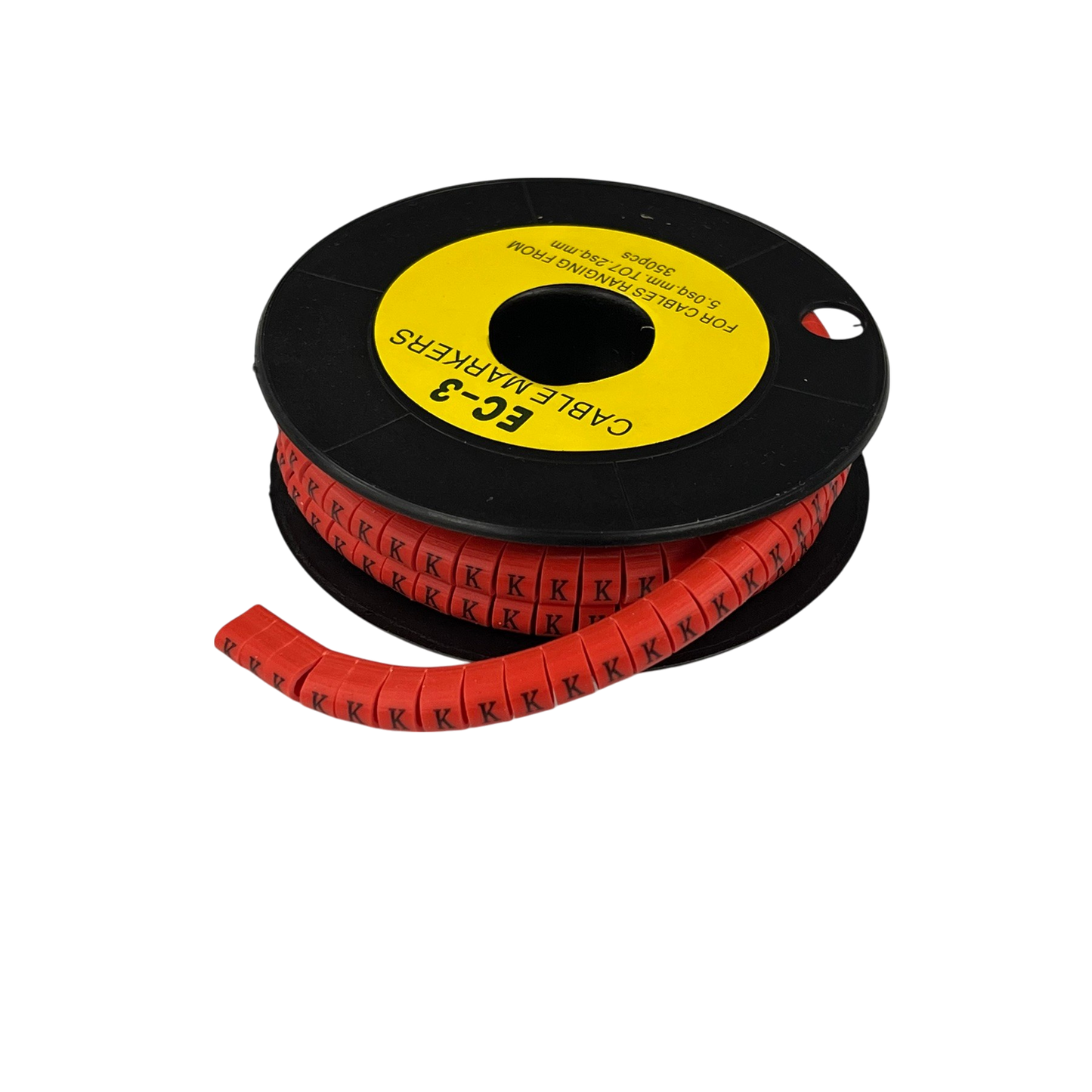Grippes (K) Cable Marker Red 5.0mm to 7.2mm 350pcs