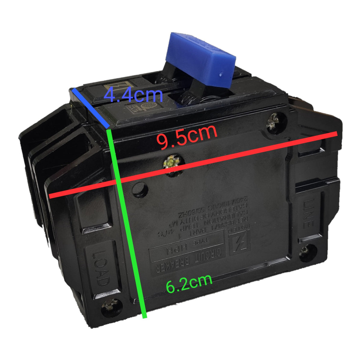 Koten 20A 2 Pole 10KAIC 220V Circuit Breaker Bolt-on Single Phase HPH20A2P for Safety Overload