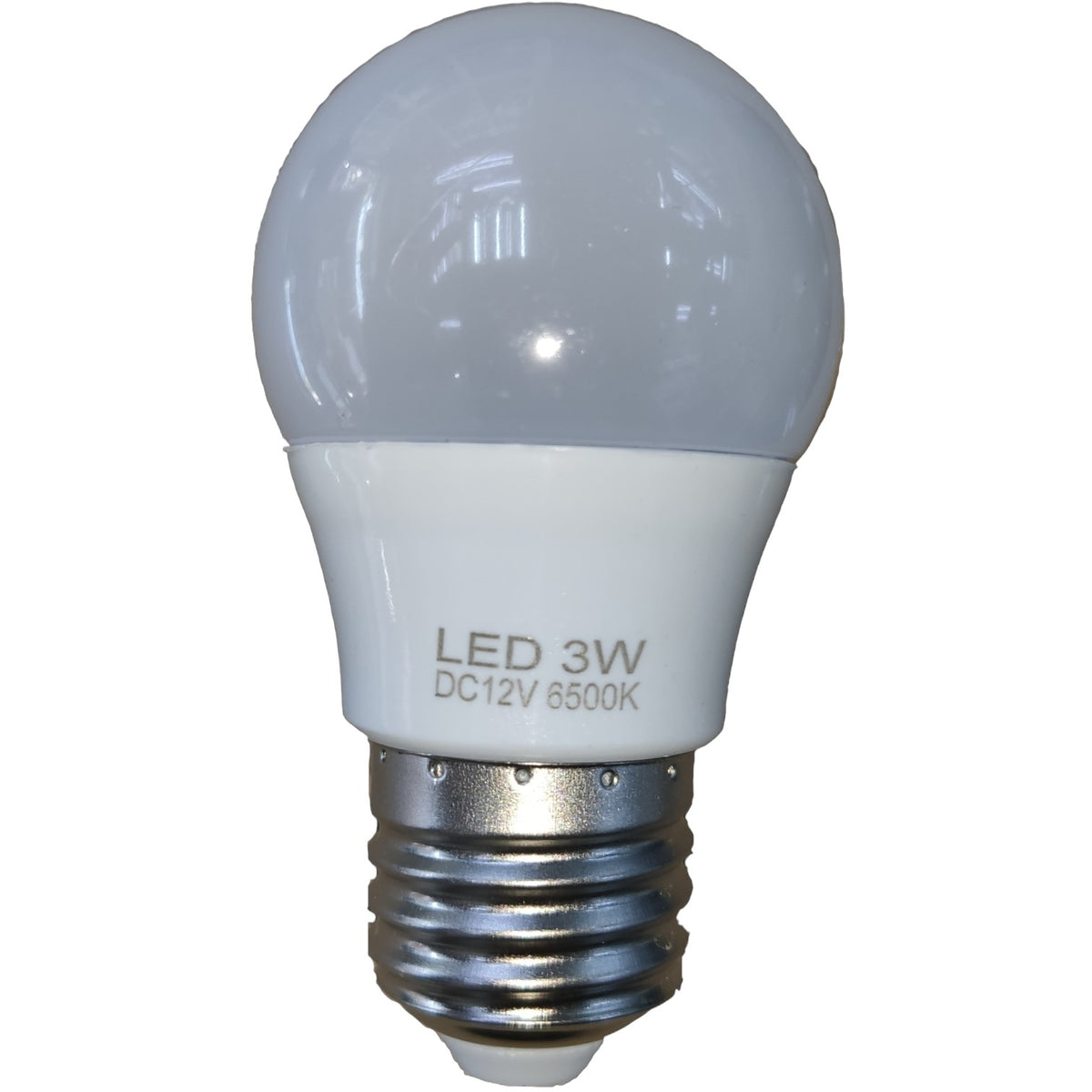 LED Bulb 12V DC 3W E27 Daylight 6500K (Needs Battery to Light up)