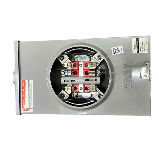 Cirtech KWH Meter Base 8 Jaws 1 1/2 Inch Hub Rectangular Meter Base Max 200A