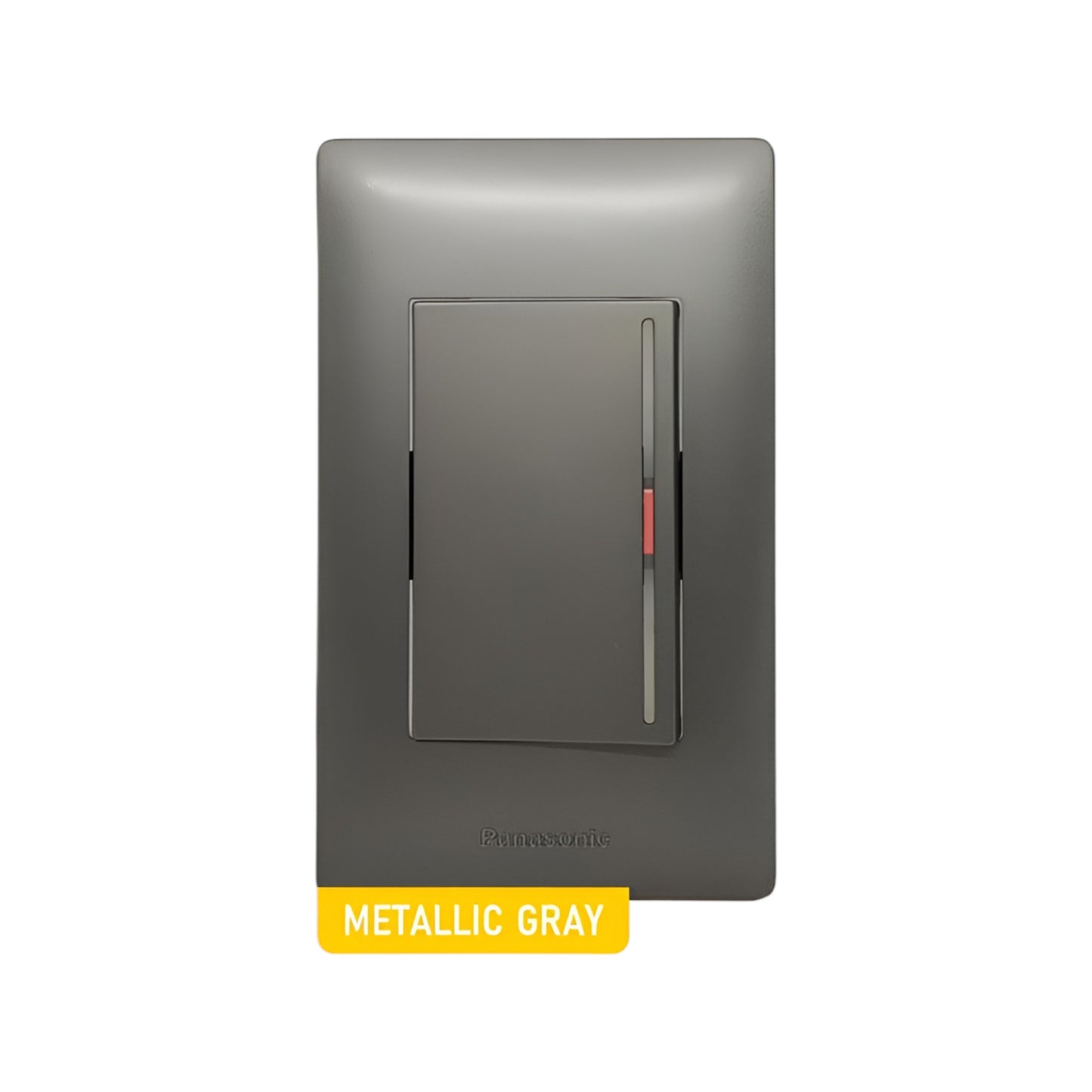 Panasonic Illuminated 1 Gang 3 Way Switch 1 Device Slim Art Series Metallic Gray WSAG6803MH-1/WSAG5552MH-5