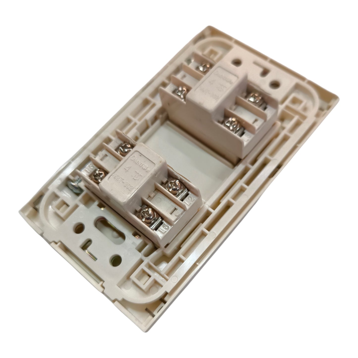 Omni 2 Gang Telephone Outlet with Stainless Plate Cover WWP-112S+(WWT-302x2) Voice Outlet