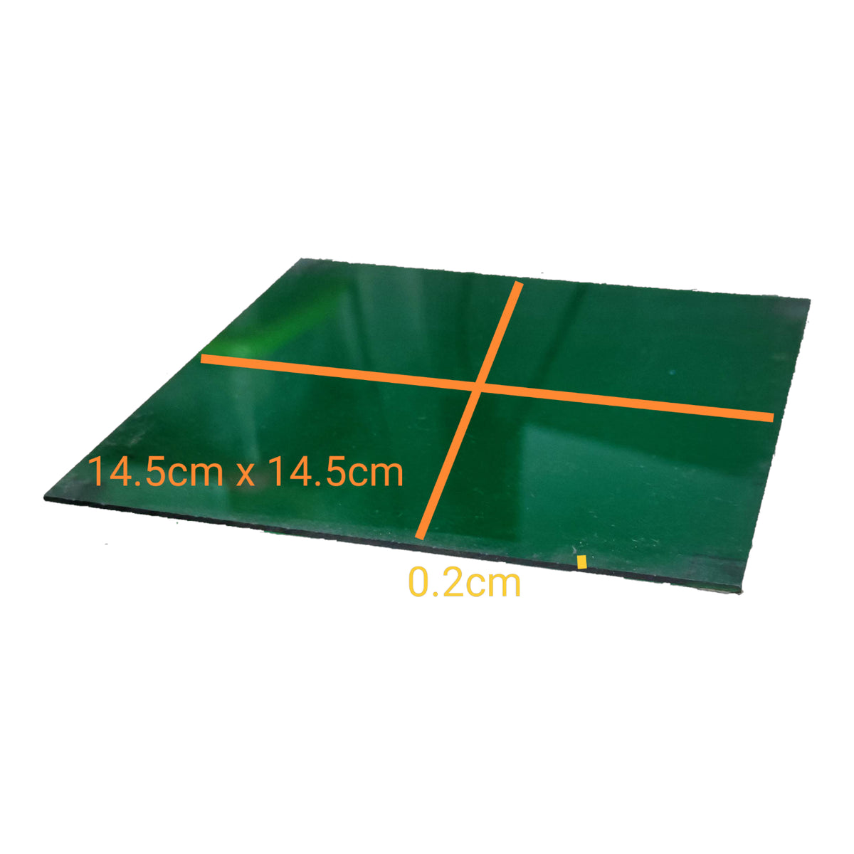 Green Acrylic Optical Filter 14.5cm x 14.5cm