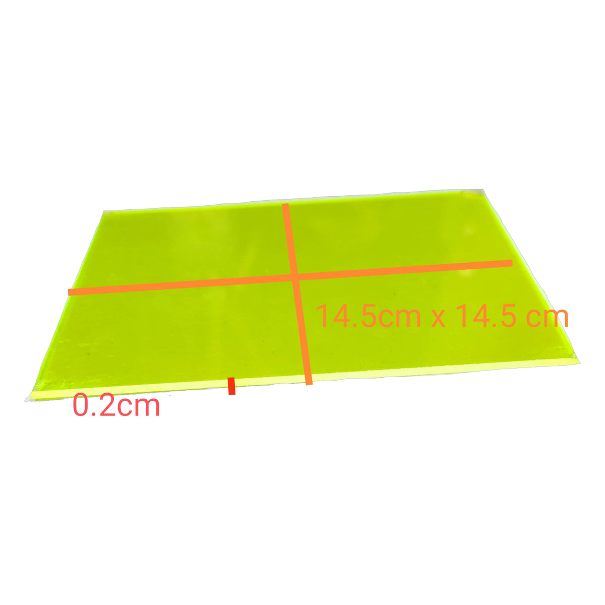 Acrylic Neon Yellow Optical Filter 14.5cm x 14.5cm with Vibrant Color
