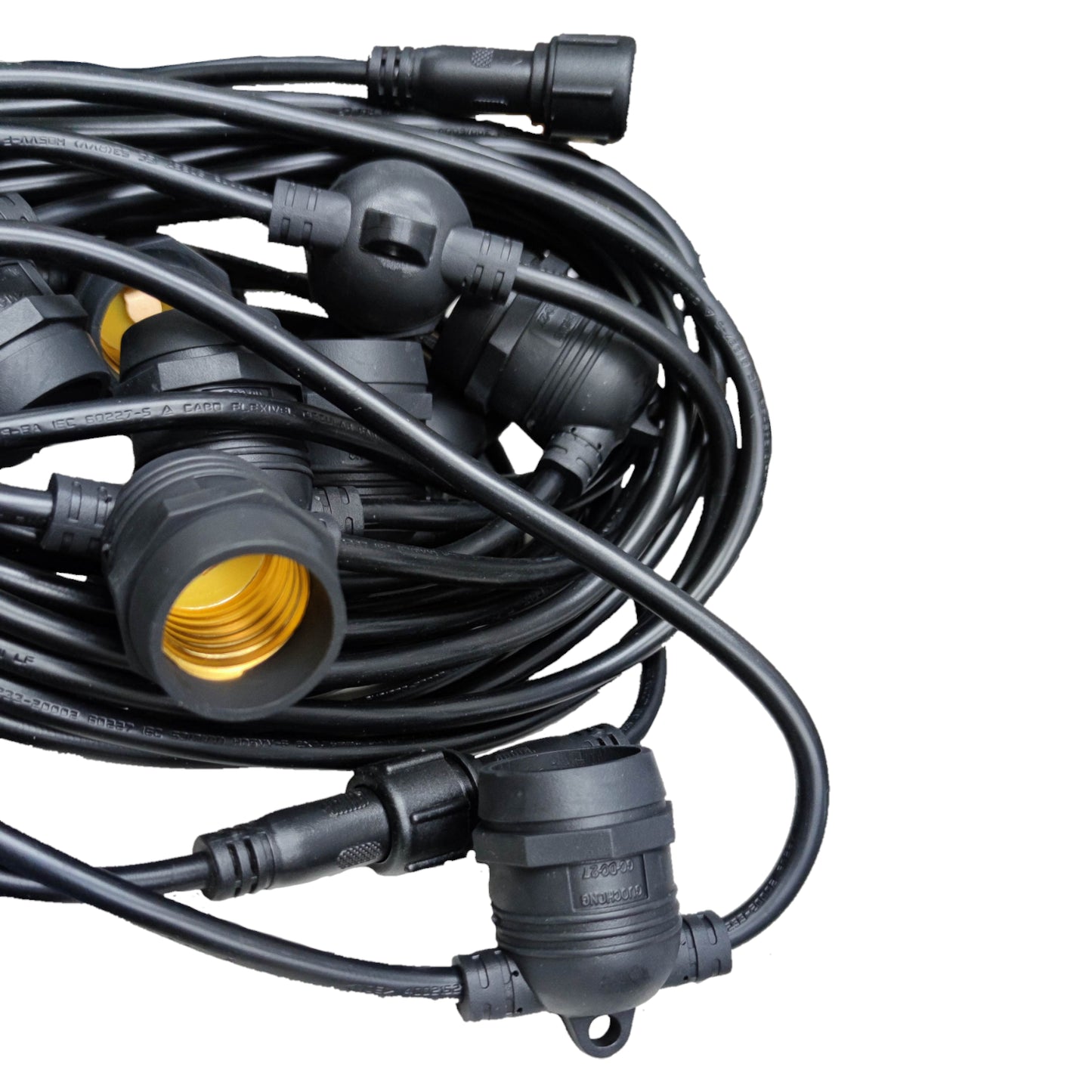 Orbik String Lights E27 1W LED Warm White 30 Feet 220V Weather Proof OBOUTNDE27 10 Sockets with 1W LED Warm White