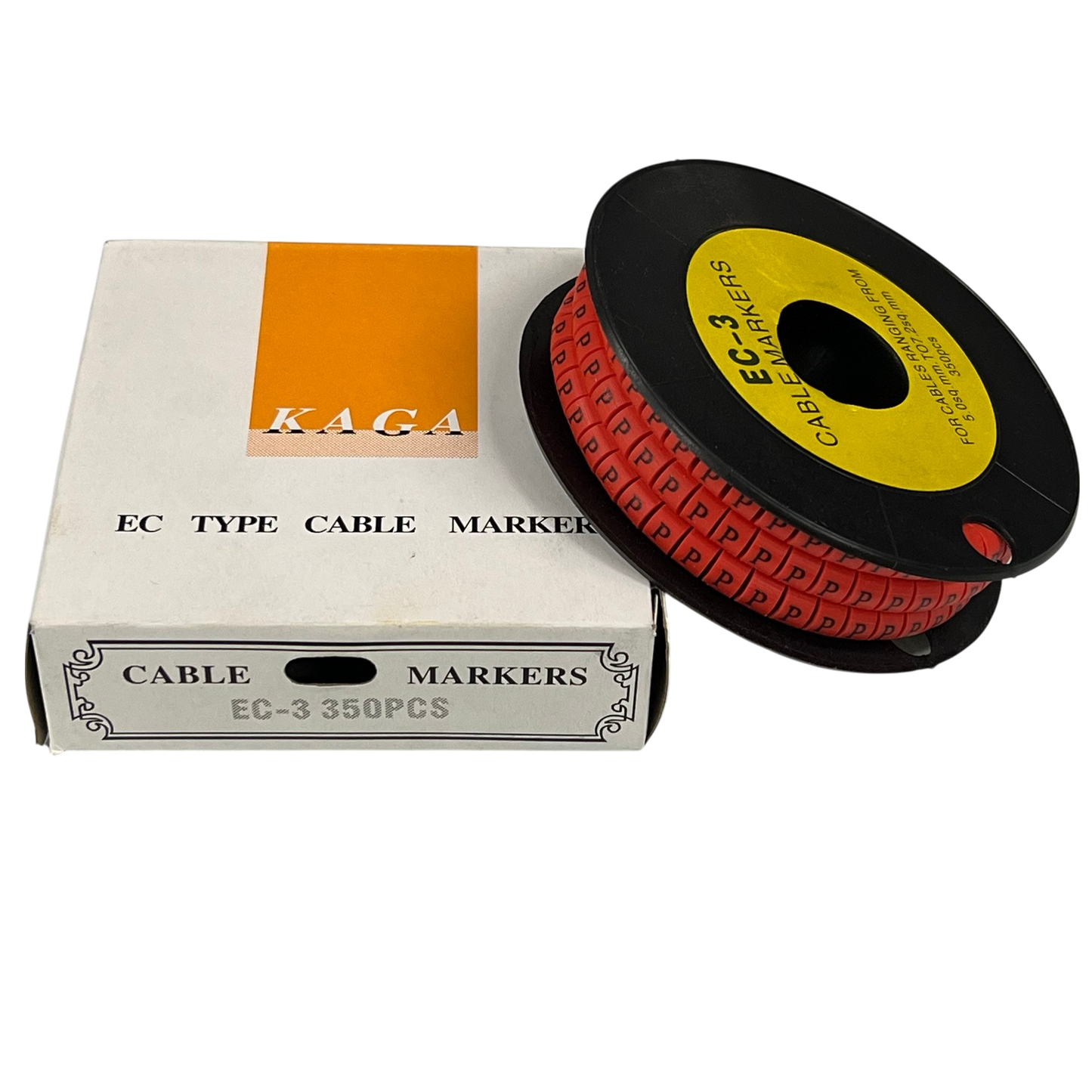 Grippes (P) Cable Marker Red 5.0mm to 7.2mm 350pcs