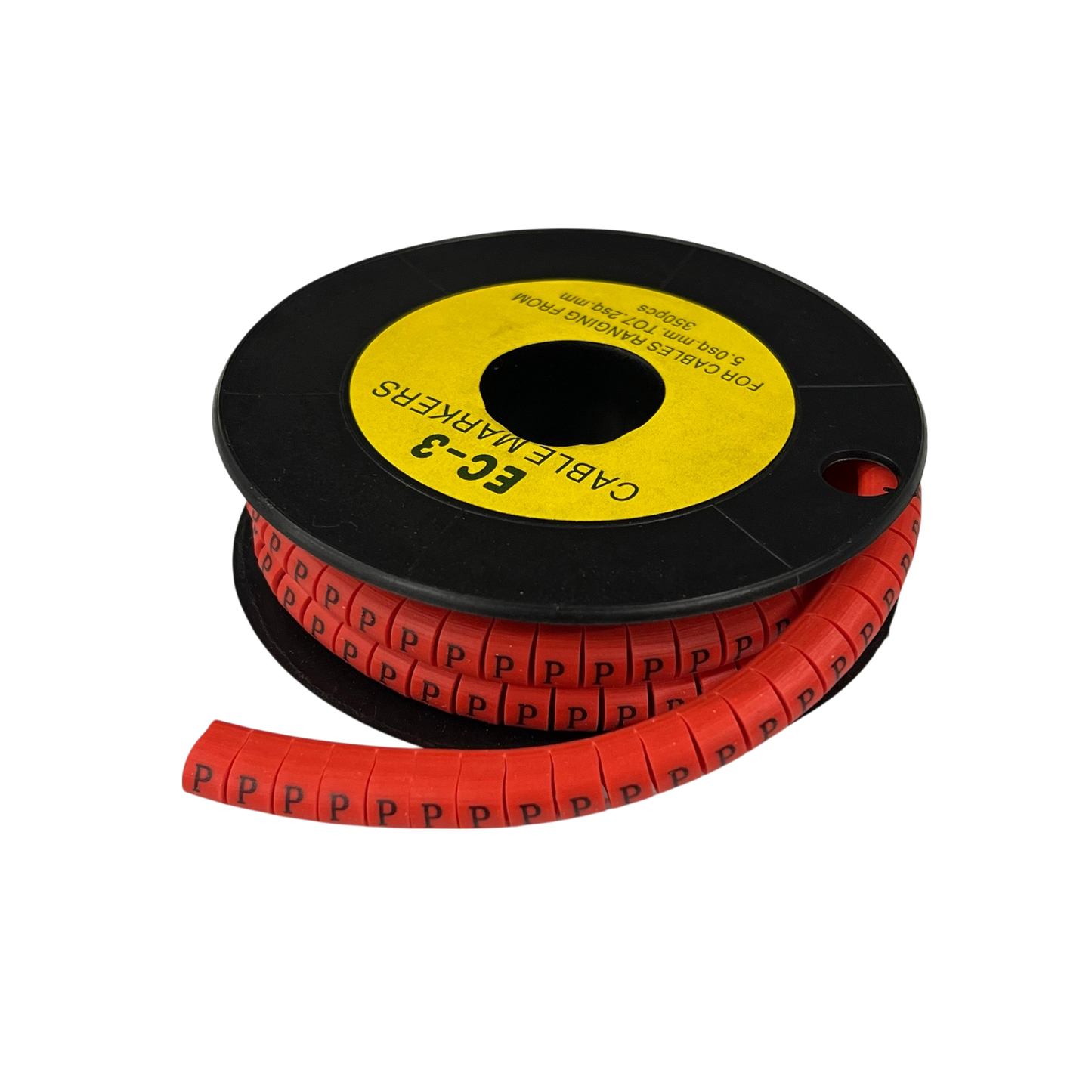 Grippes (P) Cable Marker Red 5.0mm to 7.2mm 350pcs