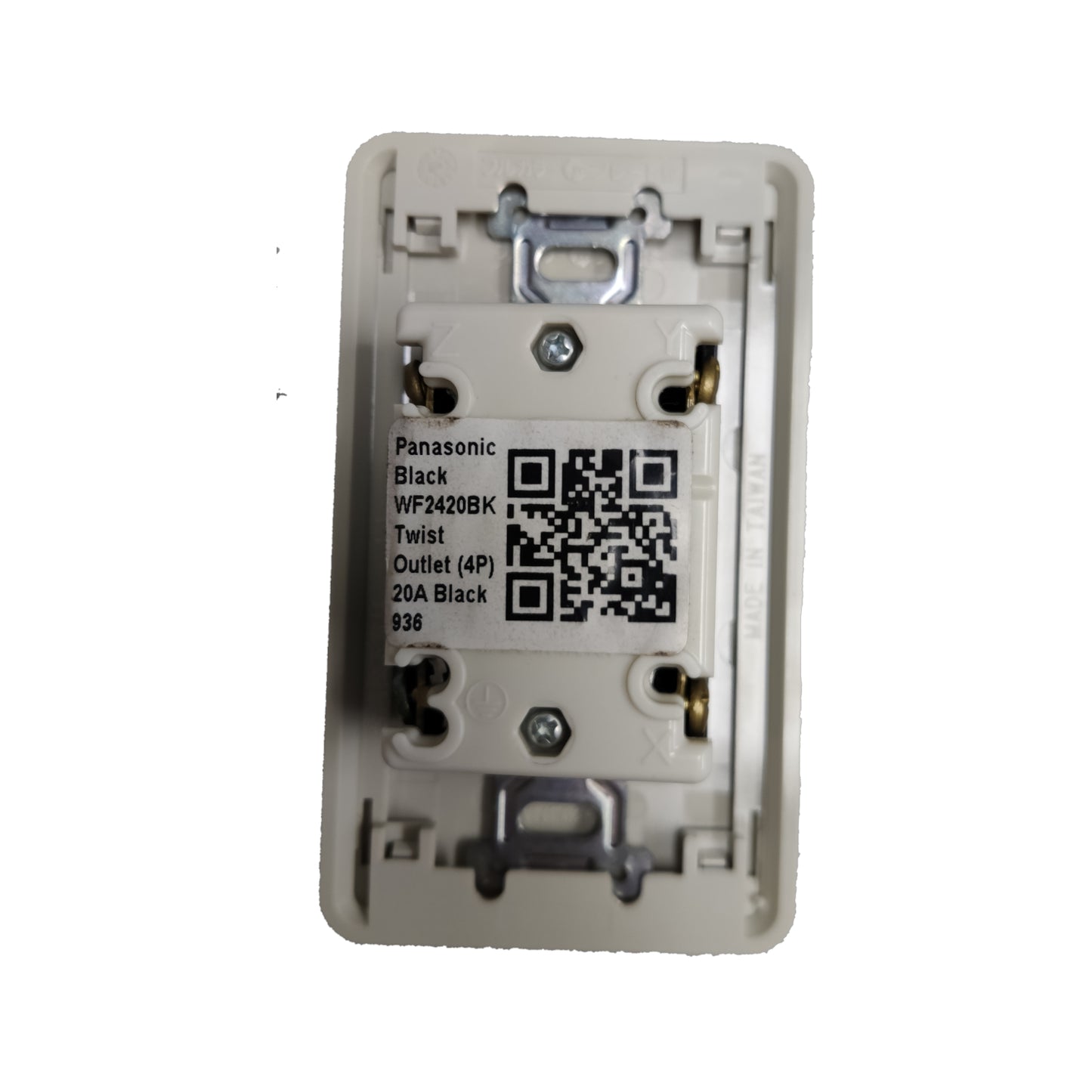 Panasonic 20A Twist Lock Outlet with Plate Cover 3P+E (4P) 250V (ML-3) WF2420BK and WNF6254W-8 Twistlock Outlet with Plate Cover 20A 3P+E (4P)
