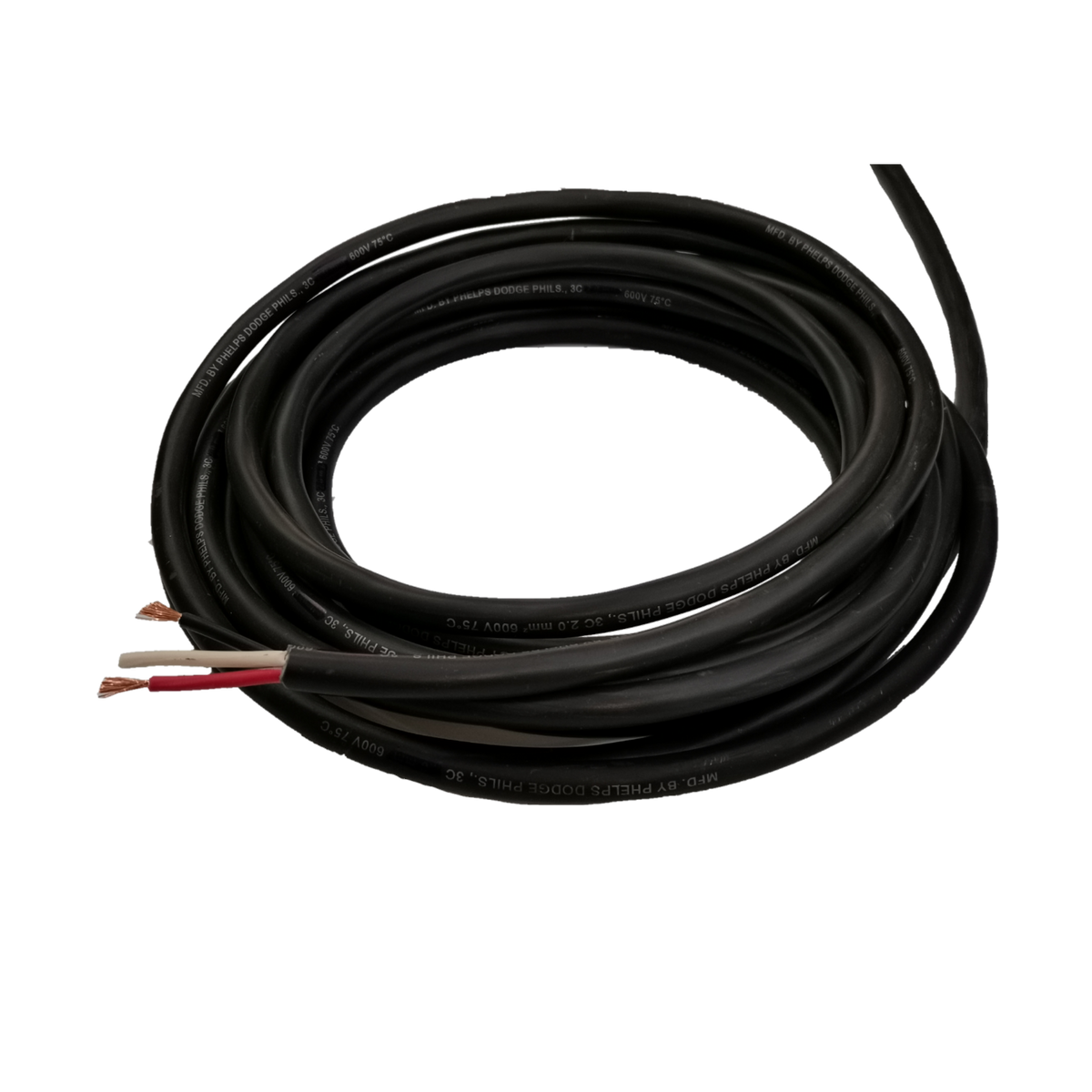 Phelps Dodge Power Cable AWG 14 3 Core with durable black insulation for reliable electrical connections