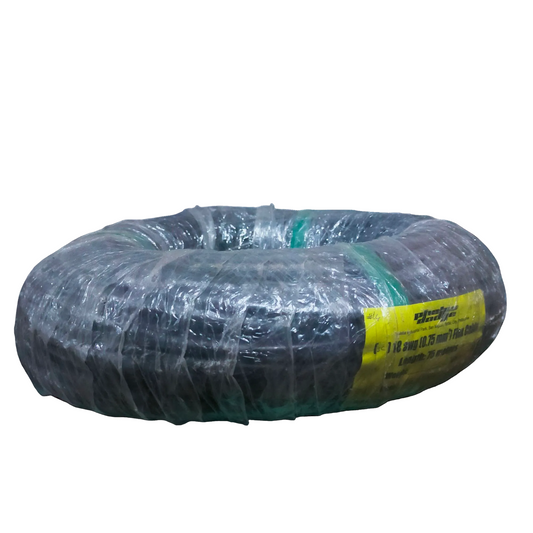 Phelps Dodge 0.75mm 3 core royal cord wrapped in clear plastic packaging on black background