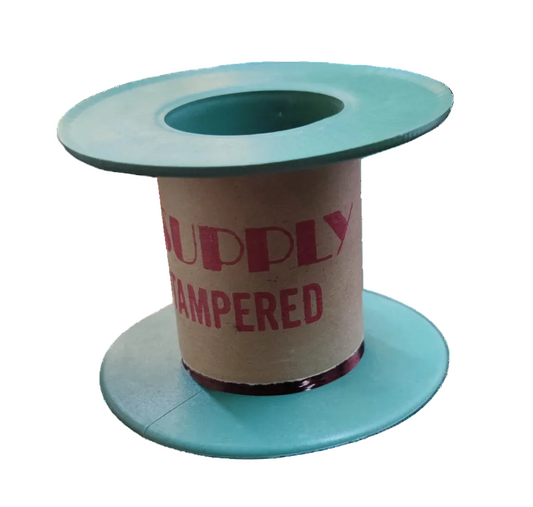 Spool of wire with 'Supply Tampered' text on a white background Philflex 500 Grams Magnet Wire AWG 39 Enameled Copper Wire 0.09mm Single Formix Approx 7936.51 Meters Per Roll Electx Electrical Supply