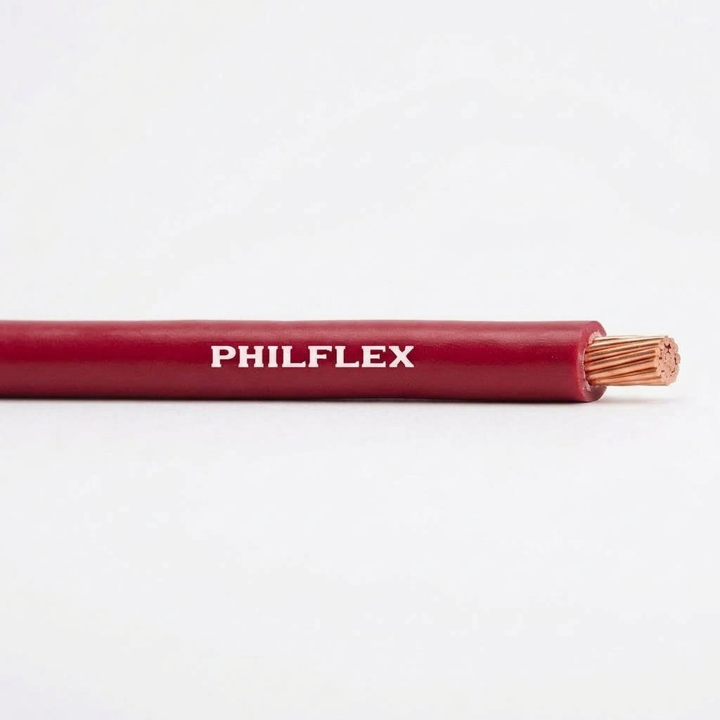 Philflex THW 2.0mm 14/7 150 Meters/Roll PVC Insulated,Thermoplastic Heat, Oil and Moisture Resistant Wire 600V 75° Red