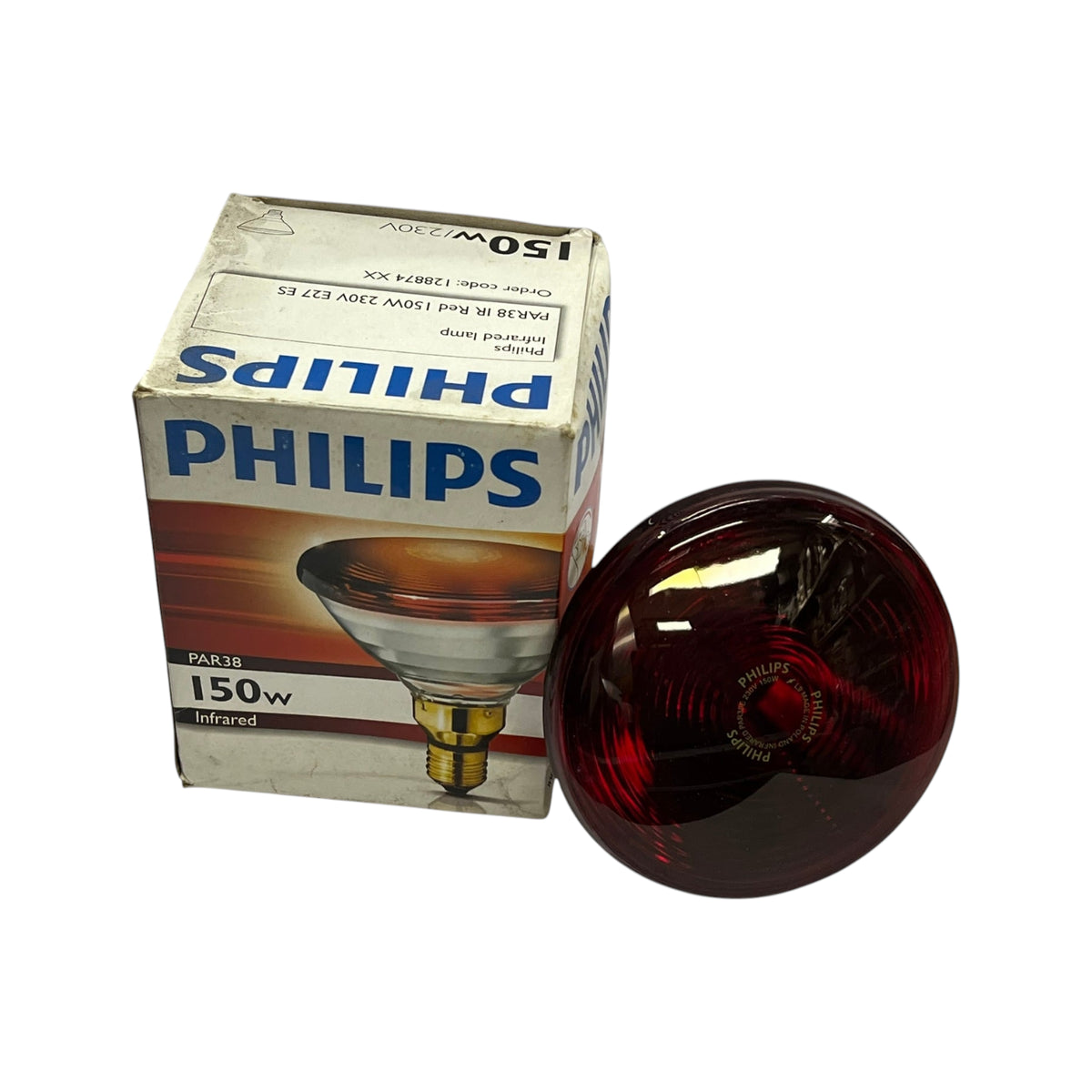 Philips 150W Infrared Lamp E27 220V, Massage Lamp Heat Lamp Light Therapy, Muscle Relaxant Bulb