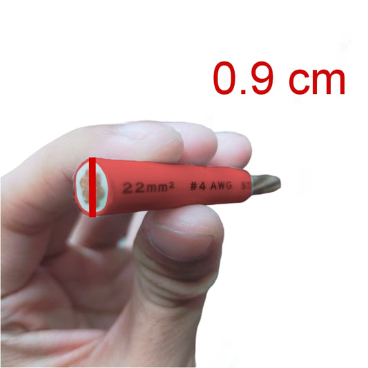 Phelps Dodge THHN Wire 22mm 4 AWG Stranded, Pre Cut (1 Meter) Red