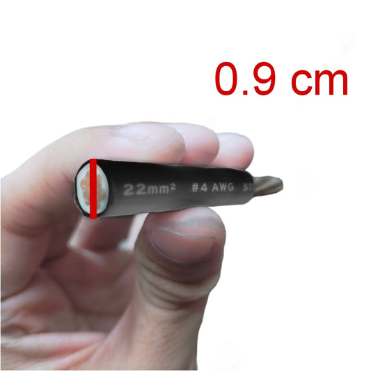 Phelps Dodge THHN Wire 22mm 4 AWG Stranded, Pre Cut (1 Meter) Black