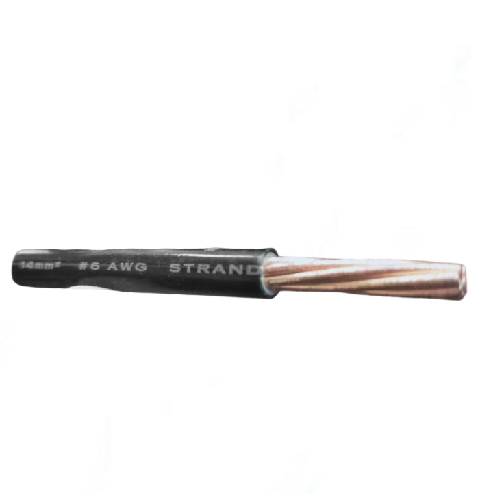 Philflex THHN Wire 14mm AWG 6 Stranded (Per Meter) Black