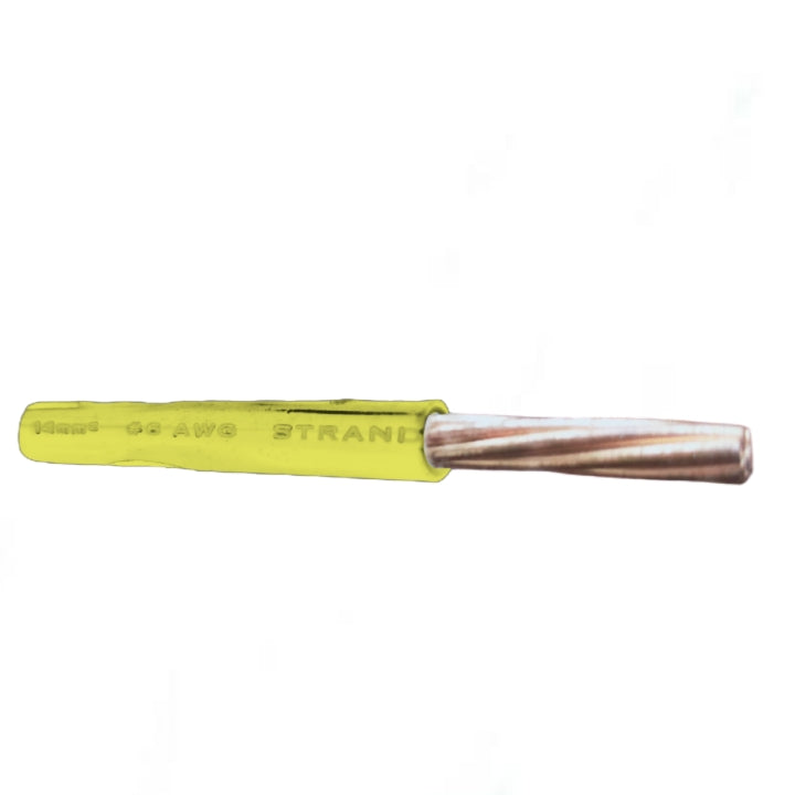 Philflex THHN Wire 14mm AWG 6 Stranded (Per Meter) Yellow