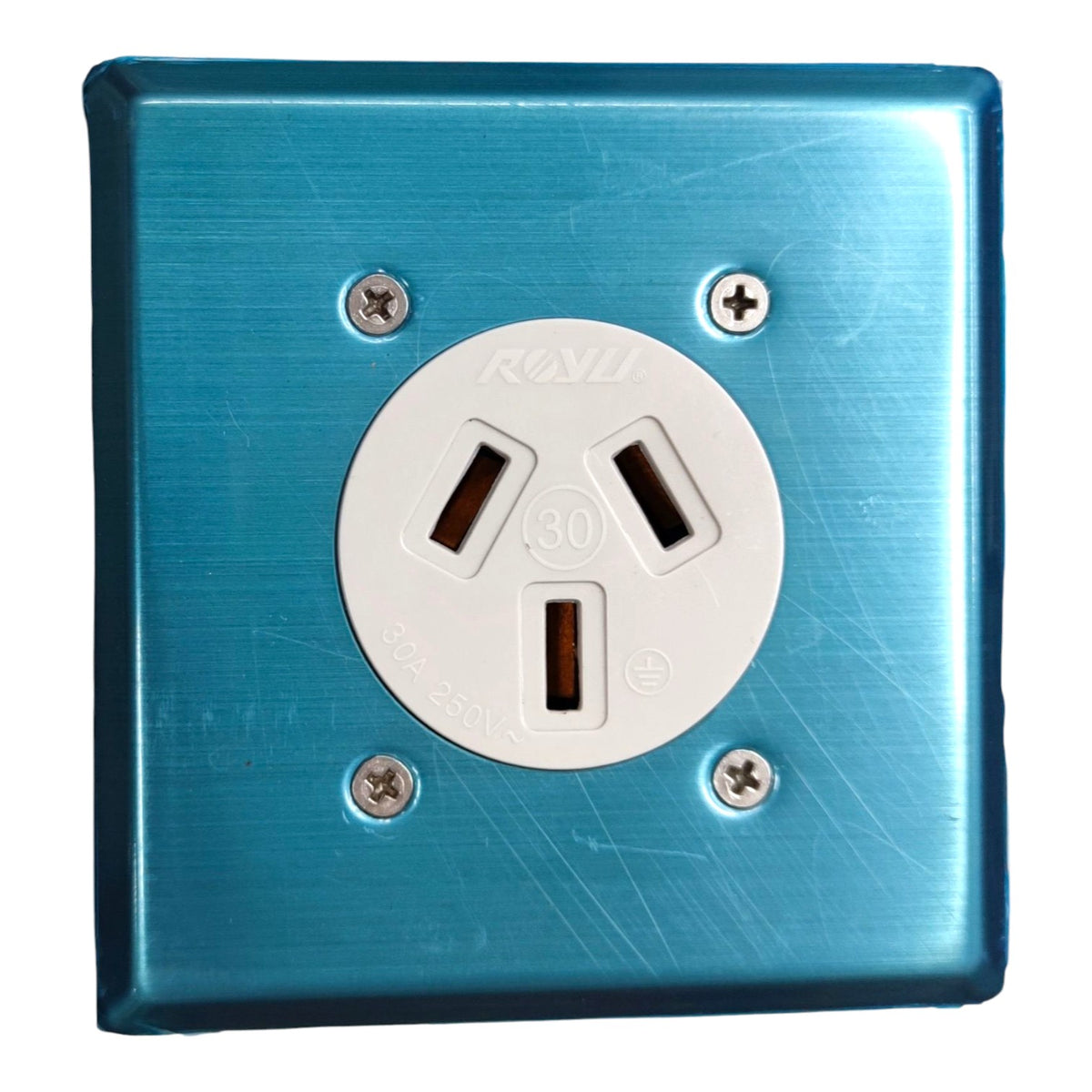 Royu 30A Range Outlet with Stainless Plate Cover and Square Utility Box 220V