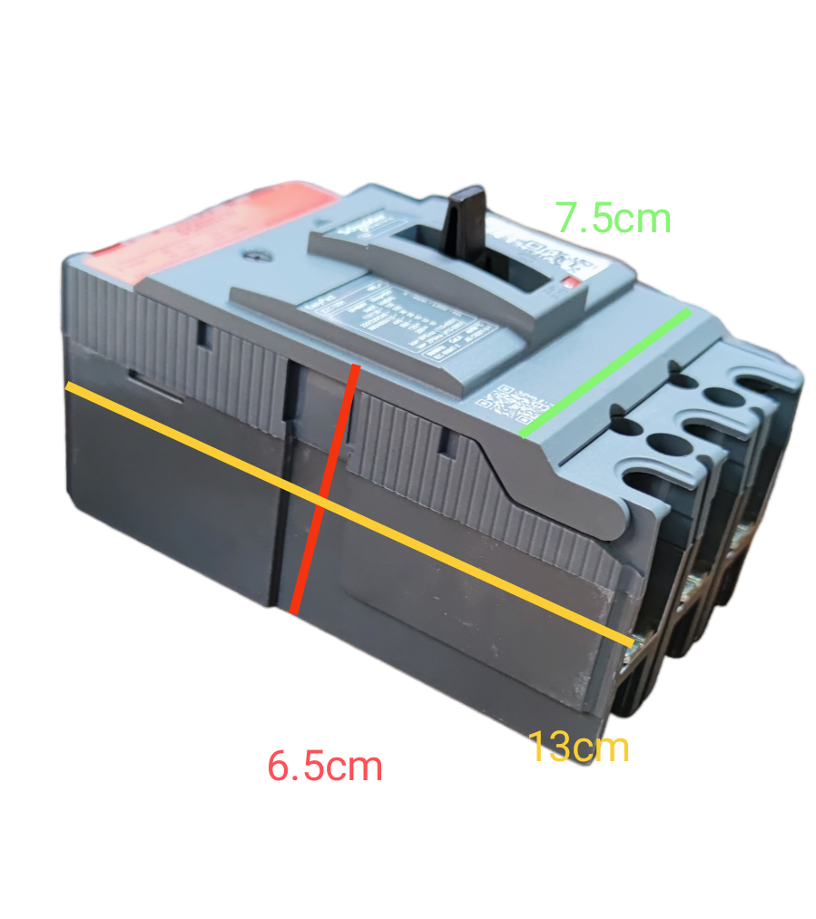 Schneider 75A 3P 10KAIC 220V MCCB Industrial Circuit Breaker EZC100H3075 Electx Electrical Supply
