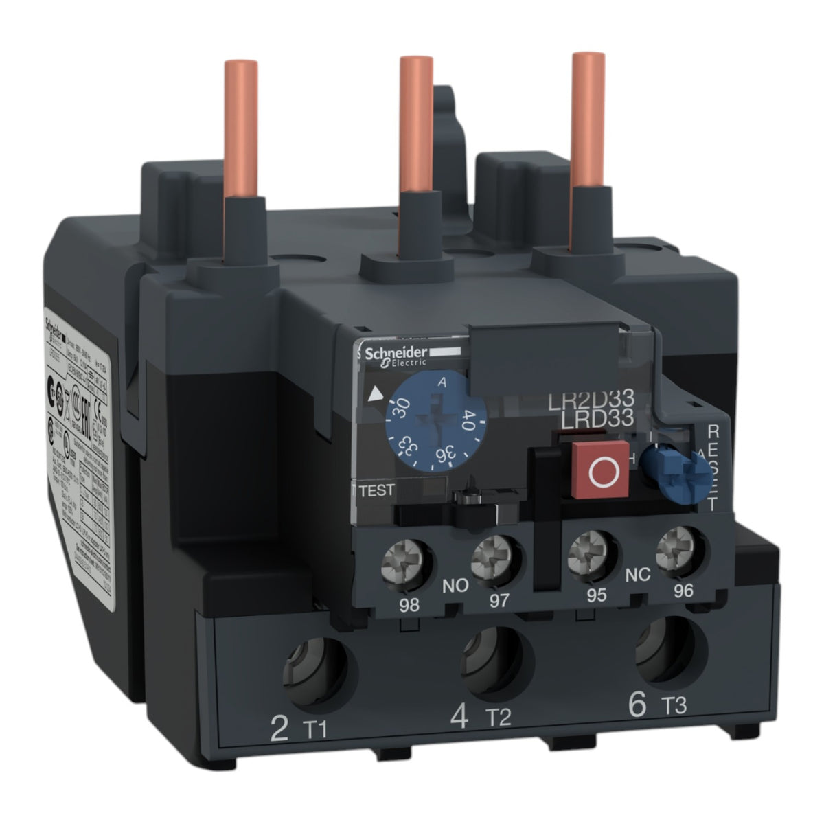 Schneider LRD3363 Thermal Overload Relay for LC1D 65 to 95 63 to 80A I Electx Electrical Supply