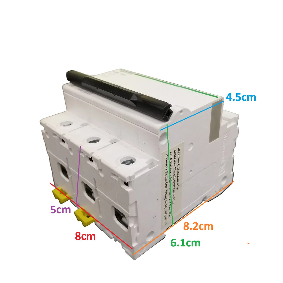 Schneider 80A 3Pole 10 KAIC 220V MCB C120N Circuit Breaker C curve 15kA A9N18365 IEC/EN 60898-1