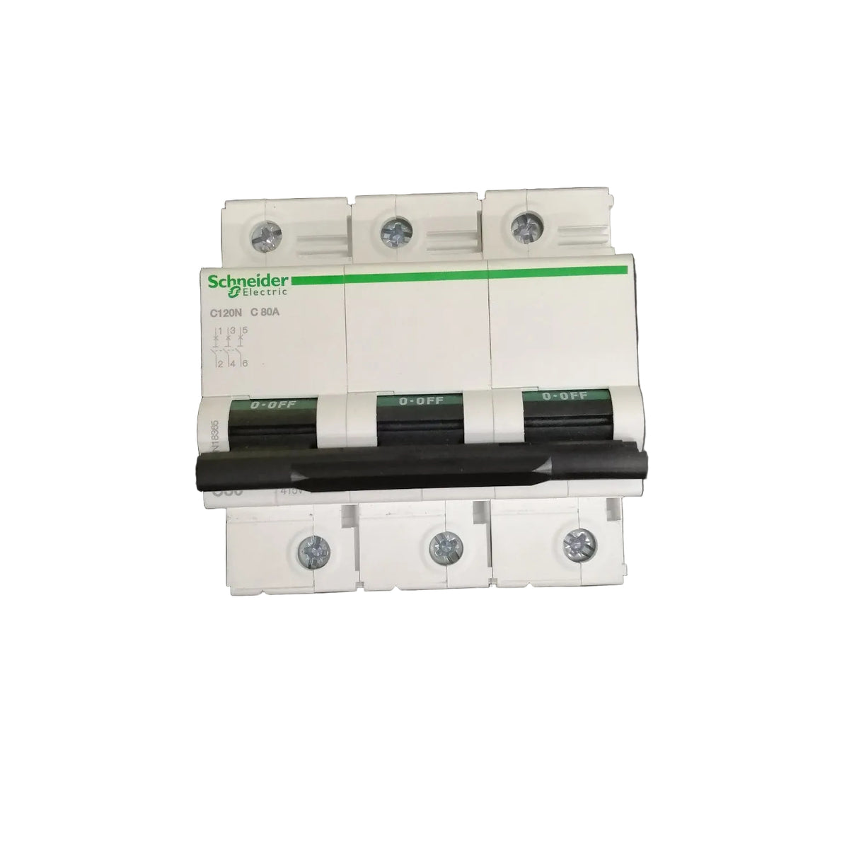 Schneider MCB C120N Circuit Breaker 3P 80A C curve 15kA 220V 6kA 440V A9N18365