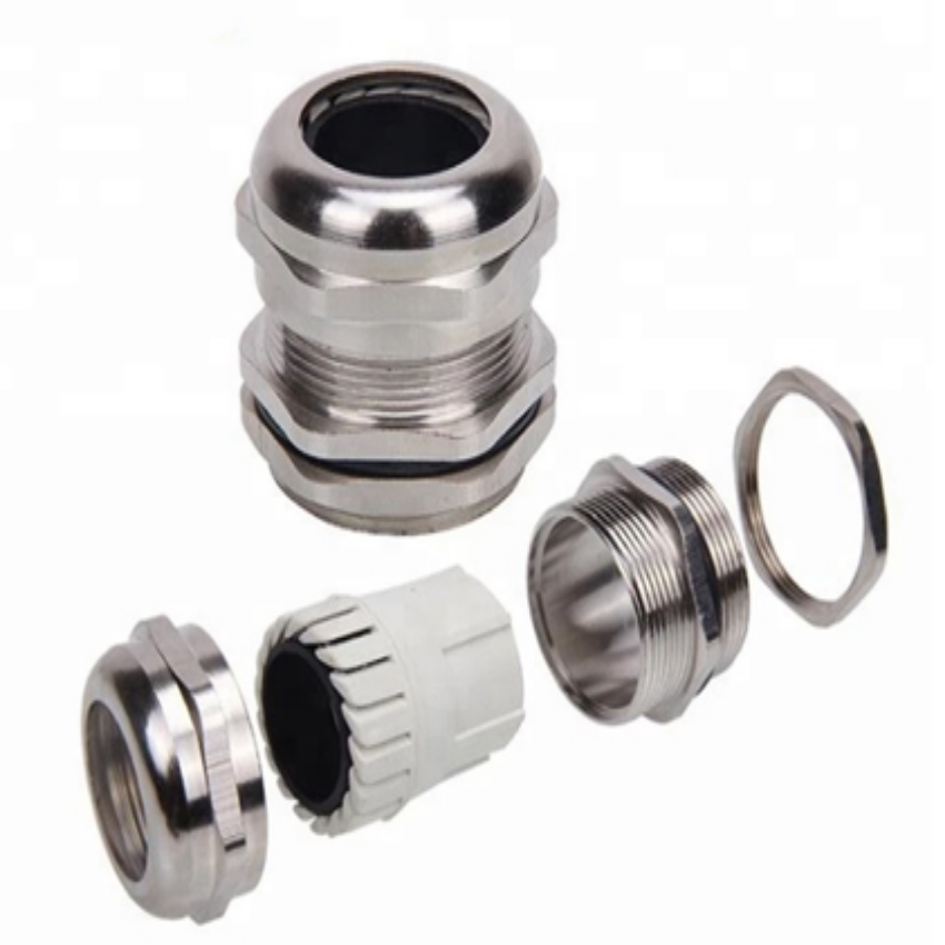 McGill Stainless Steel Cable Gland 8-10mm M Series, M-16 Nickel Brass Plated