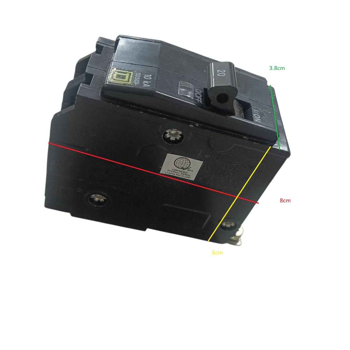 Square D 20A 2 Pole 10KAIC 220V Bolt On Circuit Breaker SE-QOB220 Electx Electrical supply 8