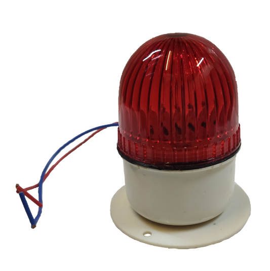 Sub Zero blinking light xenon bulb with red dome and white base for seasonal and decorative use