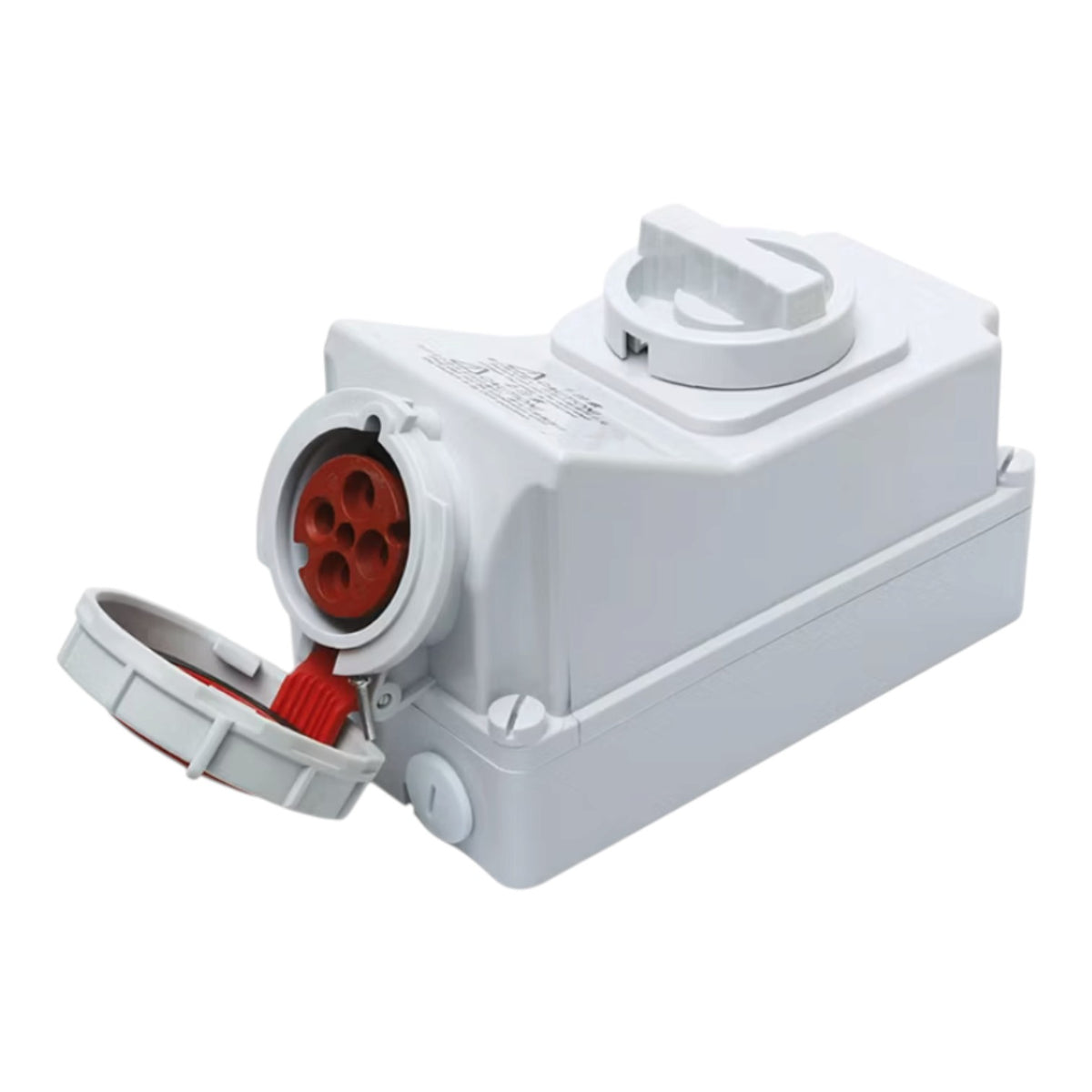 Surer 63A 3P+E 415V AC 6H Industrial Outlet with Isolator Switch QX5110 IP67 No.2995 Electx Electrical Supply