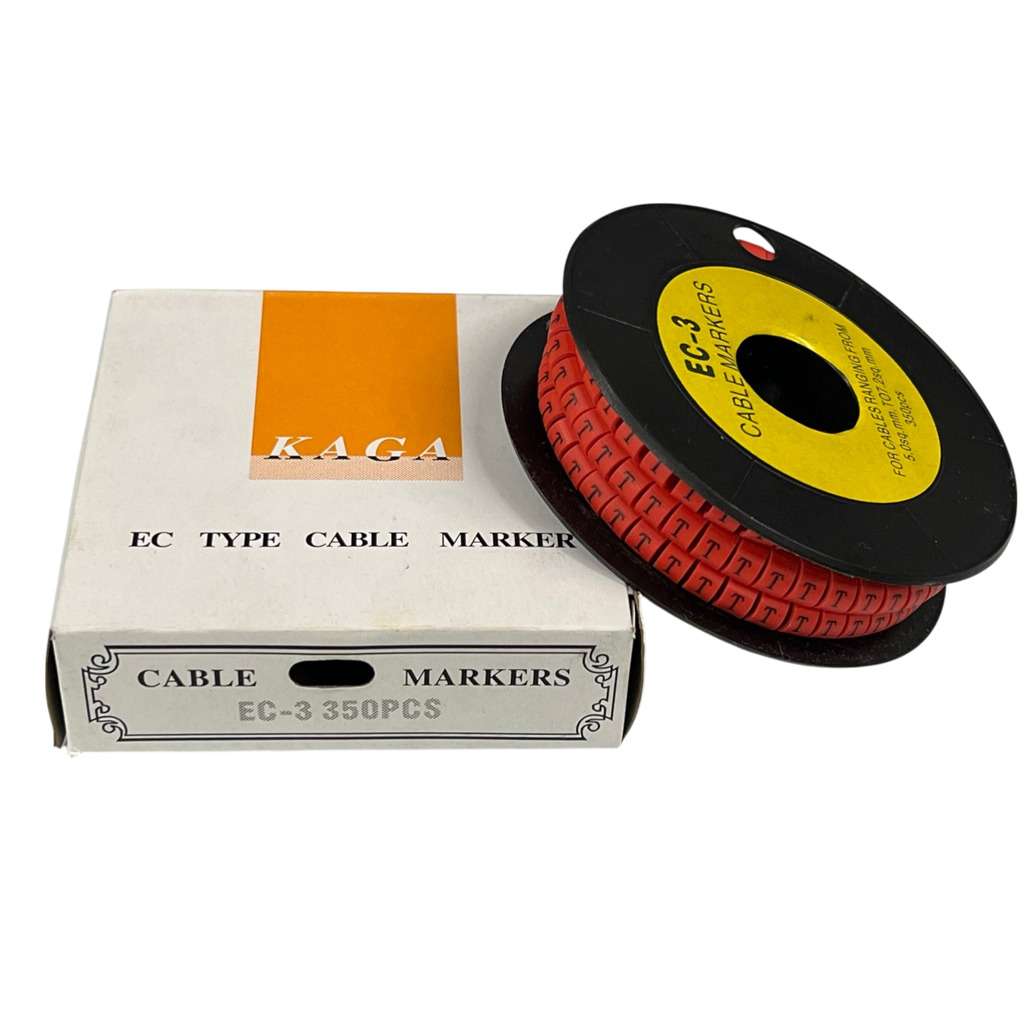 Grippes (T) Cable Marker Red 5.0mm to 7.2mm 350pcs