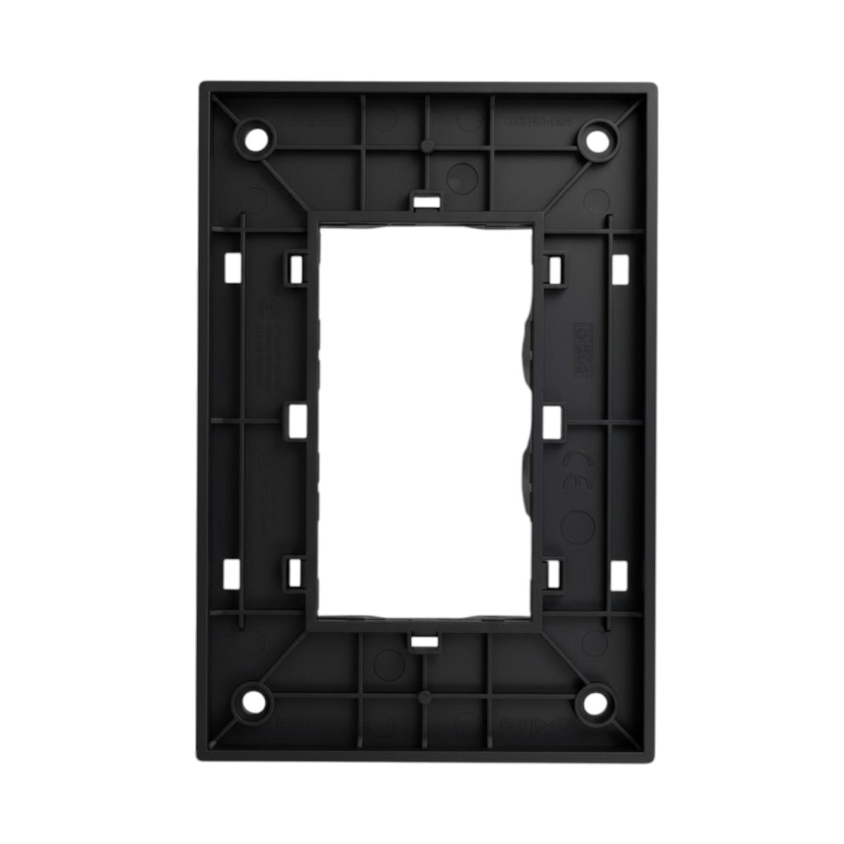 T&J 3 Gang Plate with Mounting Bracket Matt Black W1113-HSBL