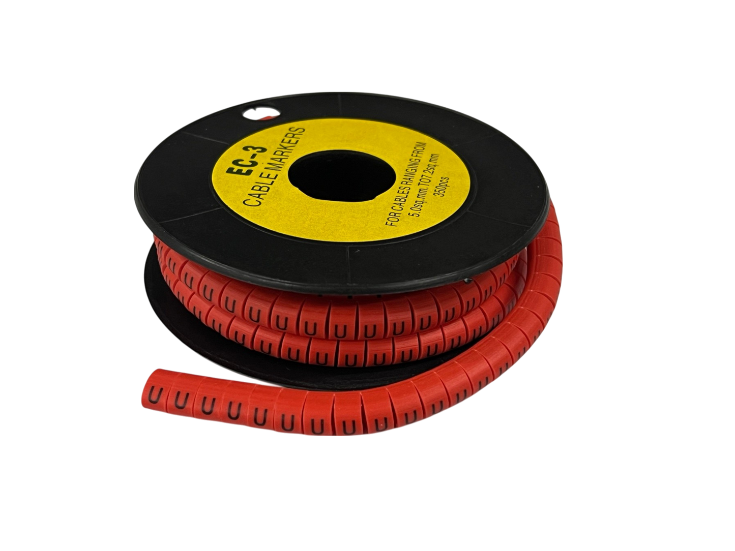 Grippes (U) Cable Marker Red 5.0mm to 7.2mm 350pcs