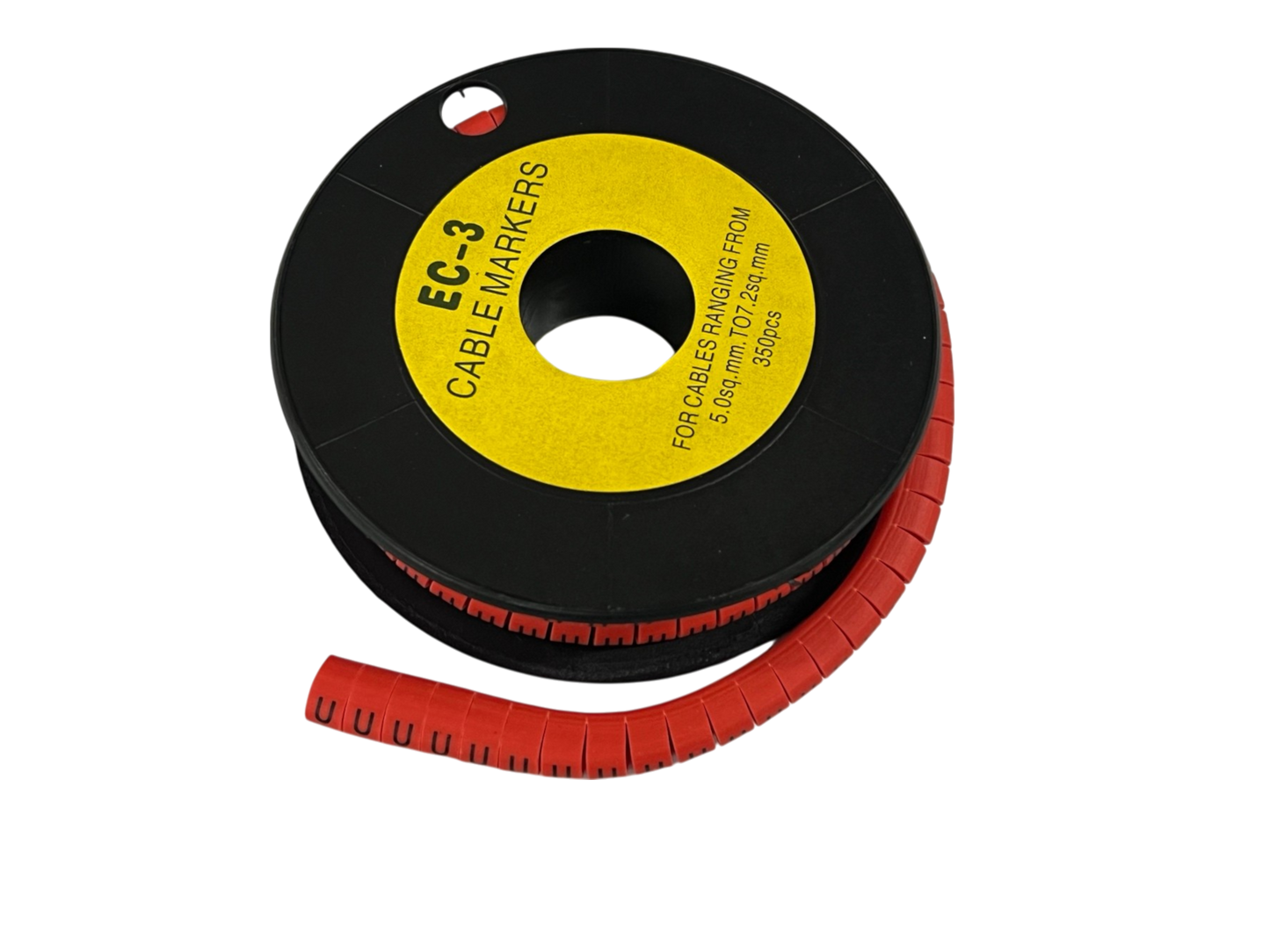 Grippes (U) Cable Marker Red 5.0mm to 7.2mm 350pcs