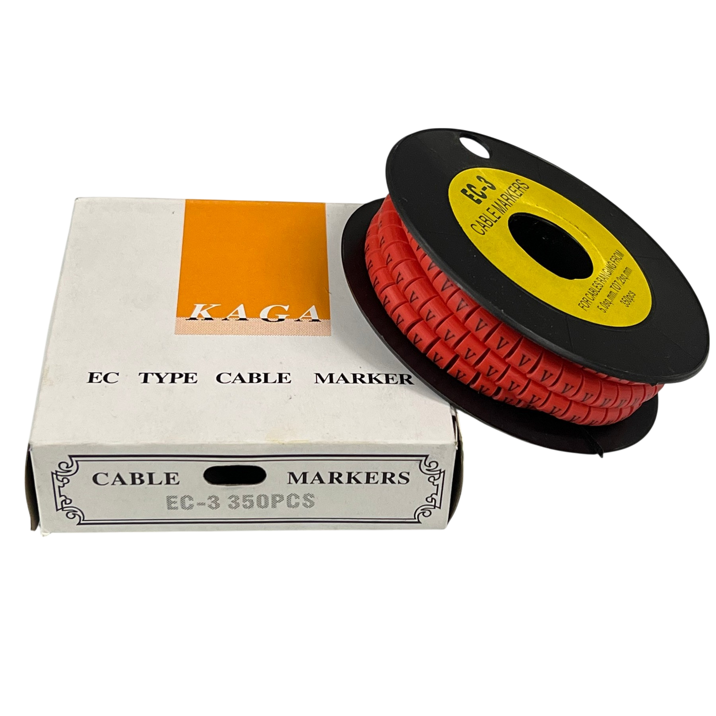 Grippes (V) Cable Marker Red 5.0mm to 7.2mm 350pcs