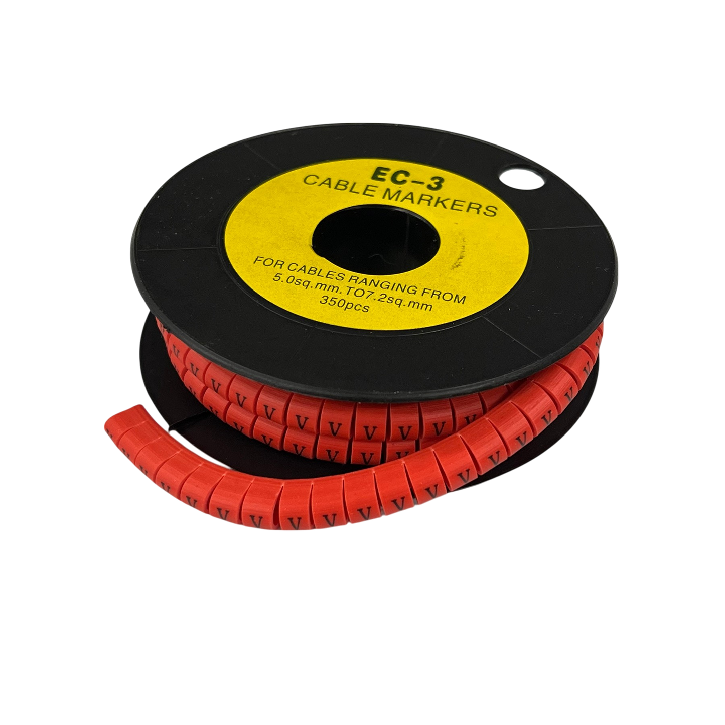 Grippes (V) Cable Marker Red 5.0mm to 7.2mm 350pcs