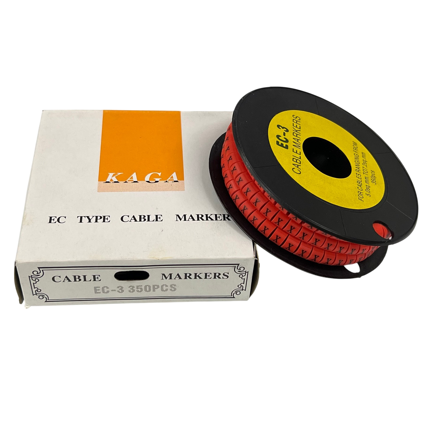 Grippes (X) Cable Marker Red 5.0mm to 7.2mm 350pcs