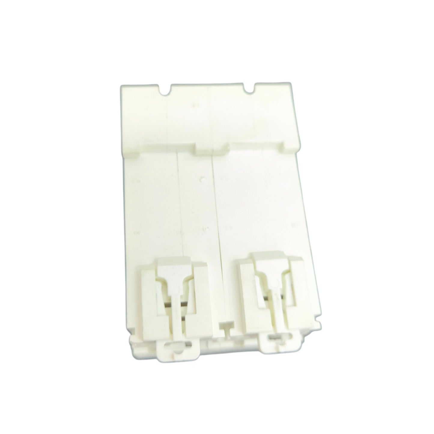 White plastic component on a white background