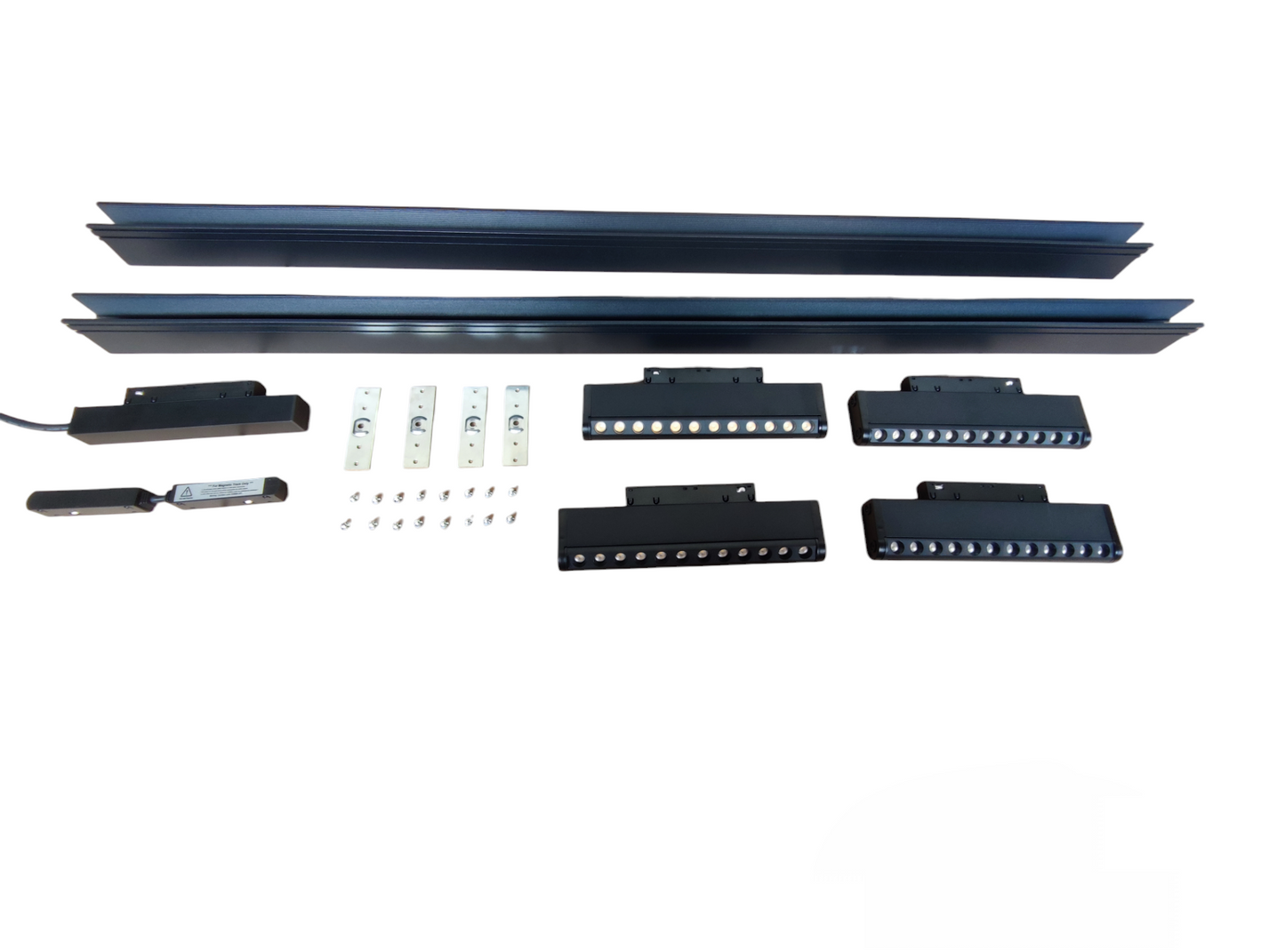 ILLUMIQ TERRA Magnetic Track Light 2 Meters 50mm with 4pcs 12W LED Rotary Grille Track Light 220V Cool White 4000K